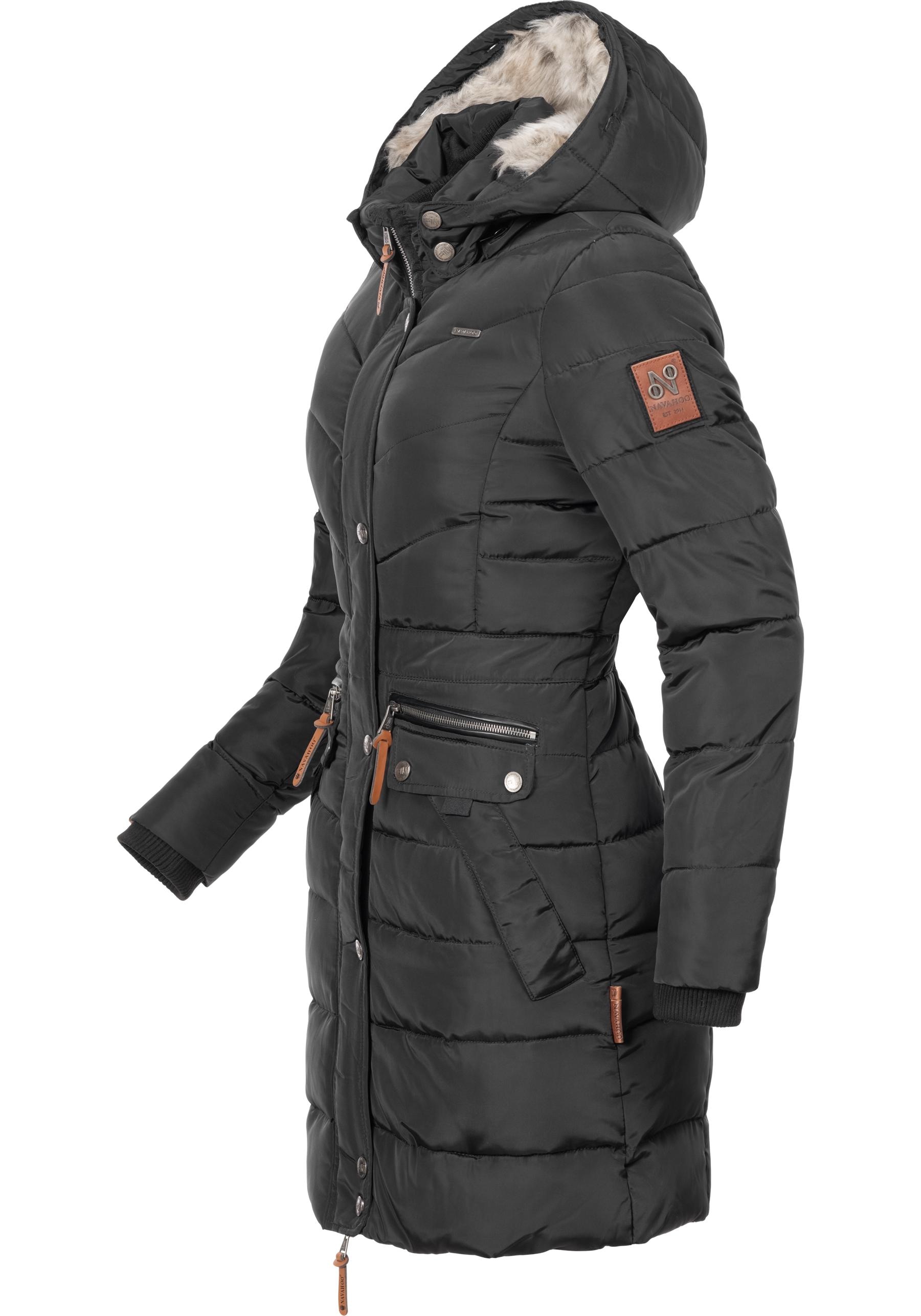 Navahoo Steppmantel »Paula«, stylischer Winter Parka m. edlem Fellimitat