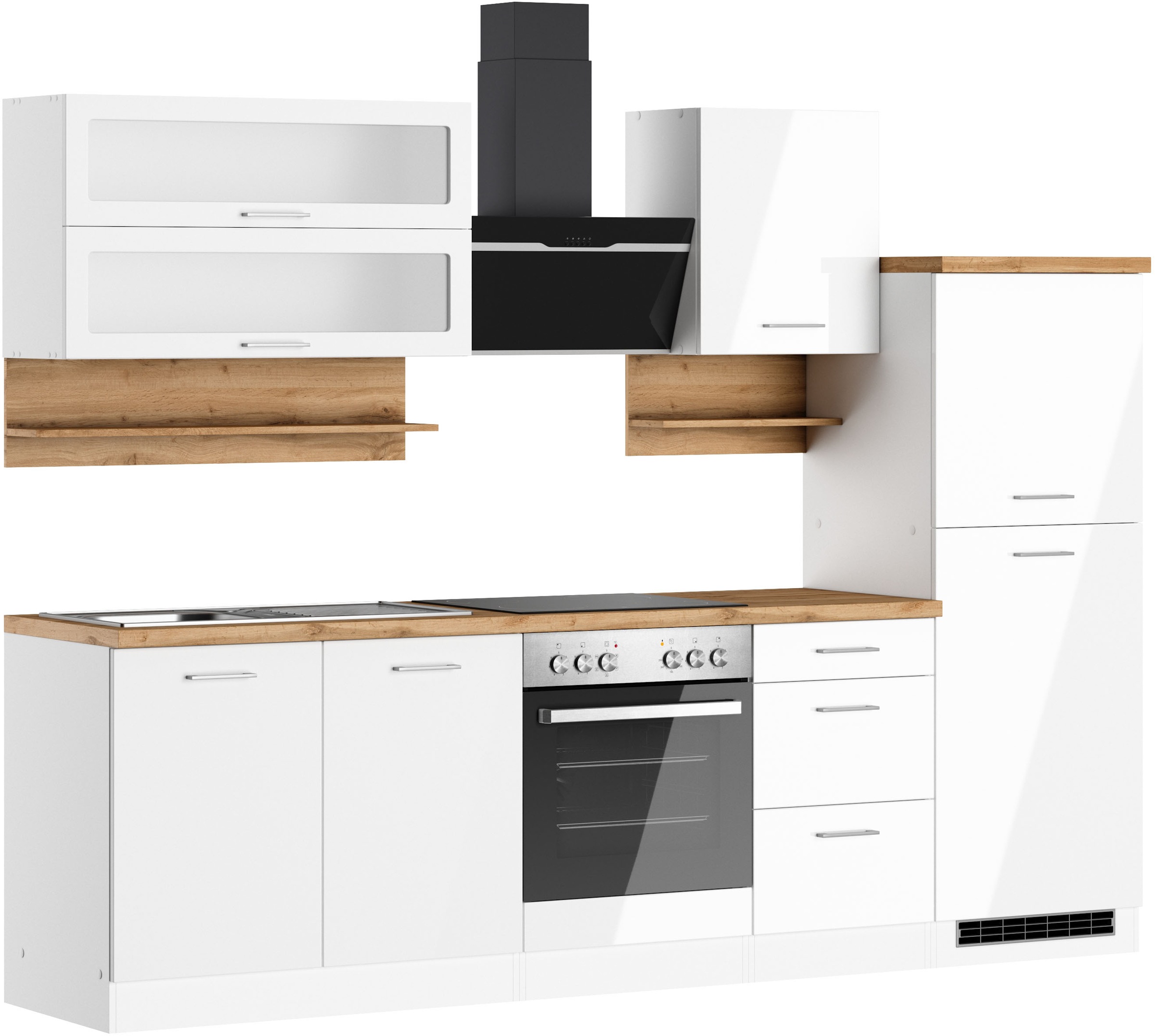 KOCHSTATION Küchenzeile "KS-Milan" 270 cm breit, robuste Metallauszüge, vie günstig online kaufen