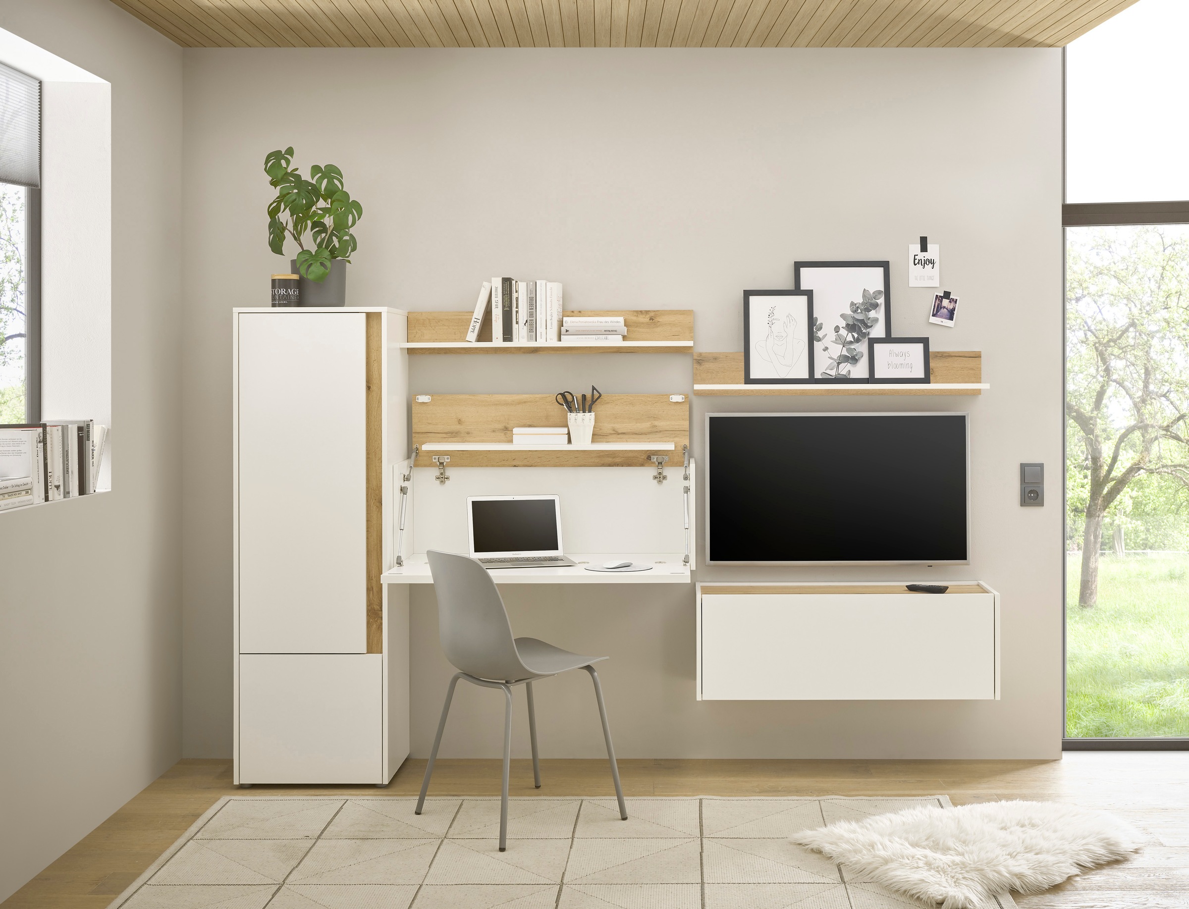 Home affaire Büromöbel-Set "CiTY/GiRON" Set, 5 Stk. tlg. Wandsekretär, Home günstig online kaufen