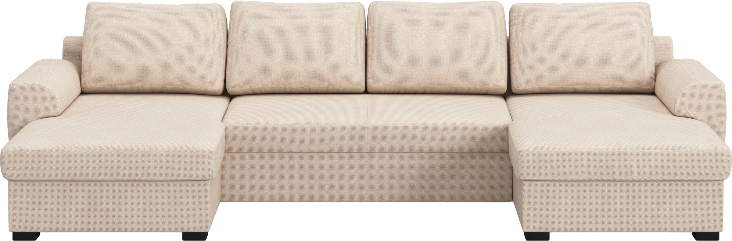 COTTA Wohnlandschaft »Drift U-Form Ottomane, Breite 327 cm« optional auch mit Schlaffunktion, Wellenunterfederung