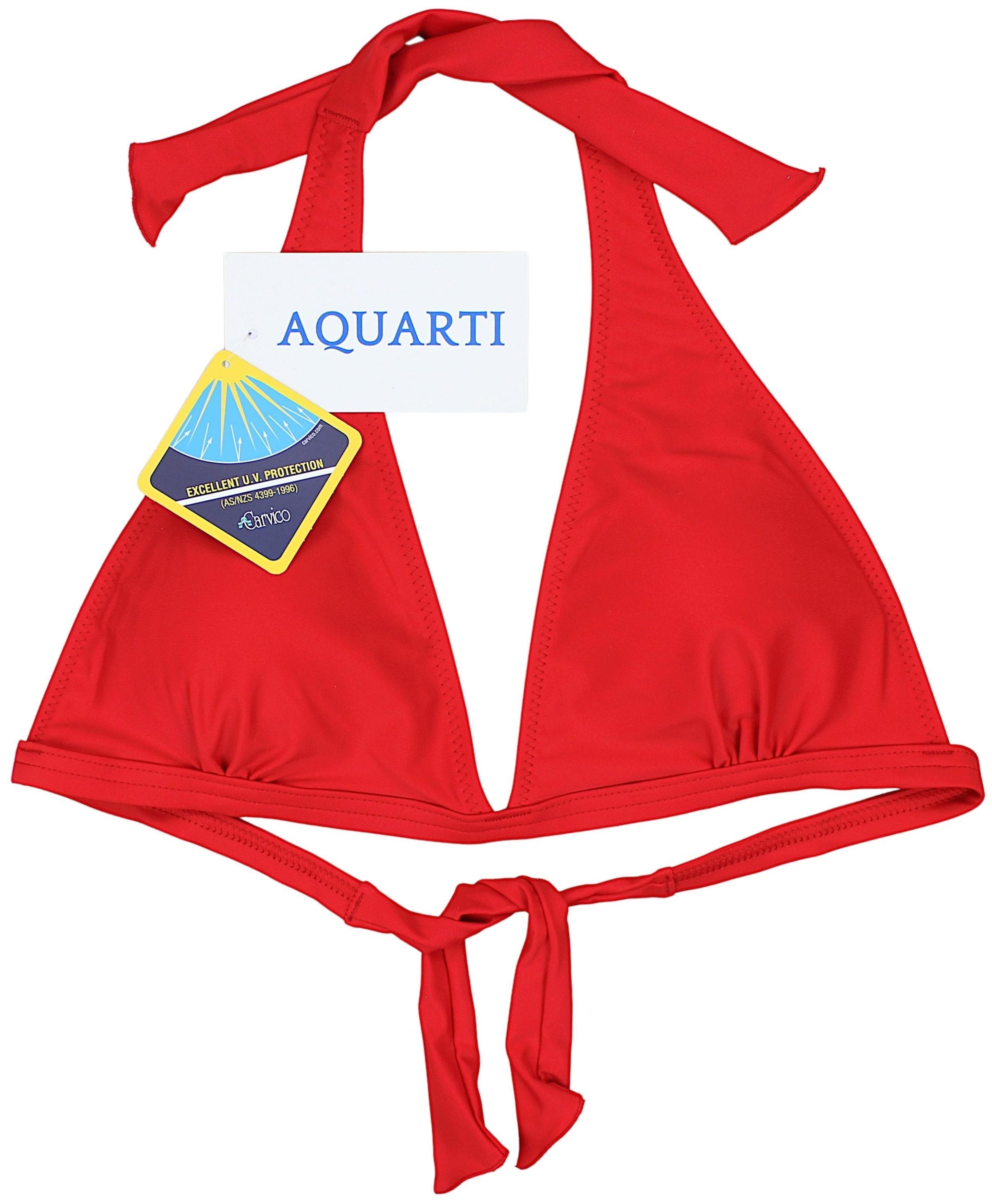 AQUARTI Triangel-Bikini-Top »Bikini Oberteil Damen Bikini Top Oberteil Triangel Neckholder Push Up Padded Zum Binden«