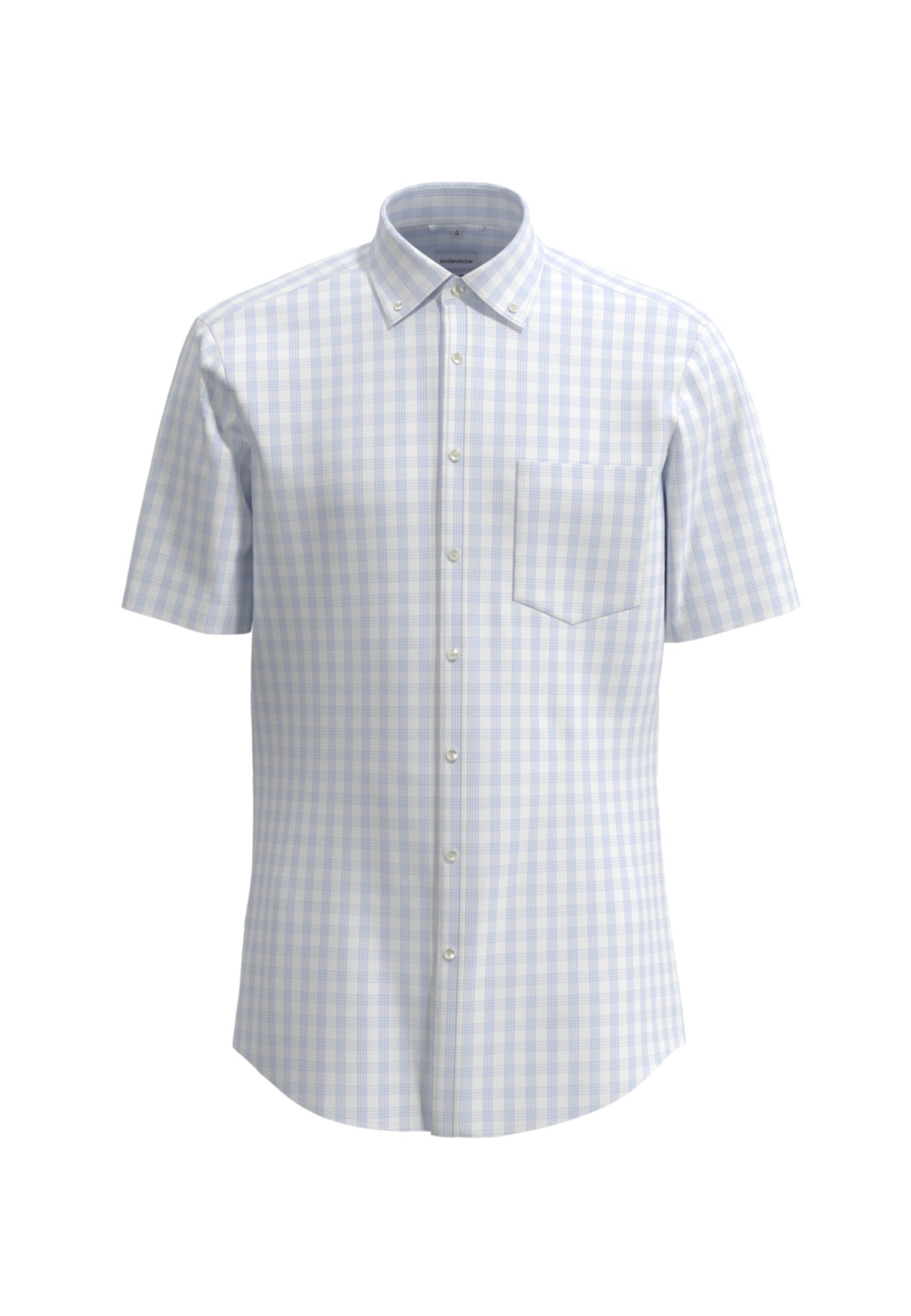 seidensticker Businesshemd »Comfort«, Comfort Kurzarm Button-Down-Kragen Karo