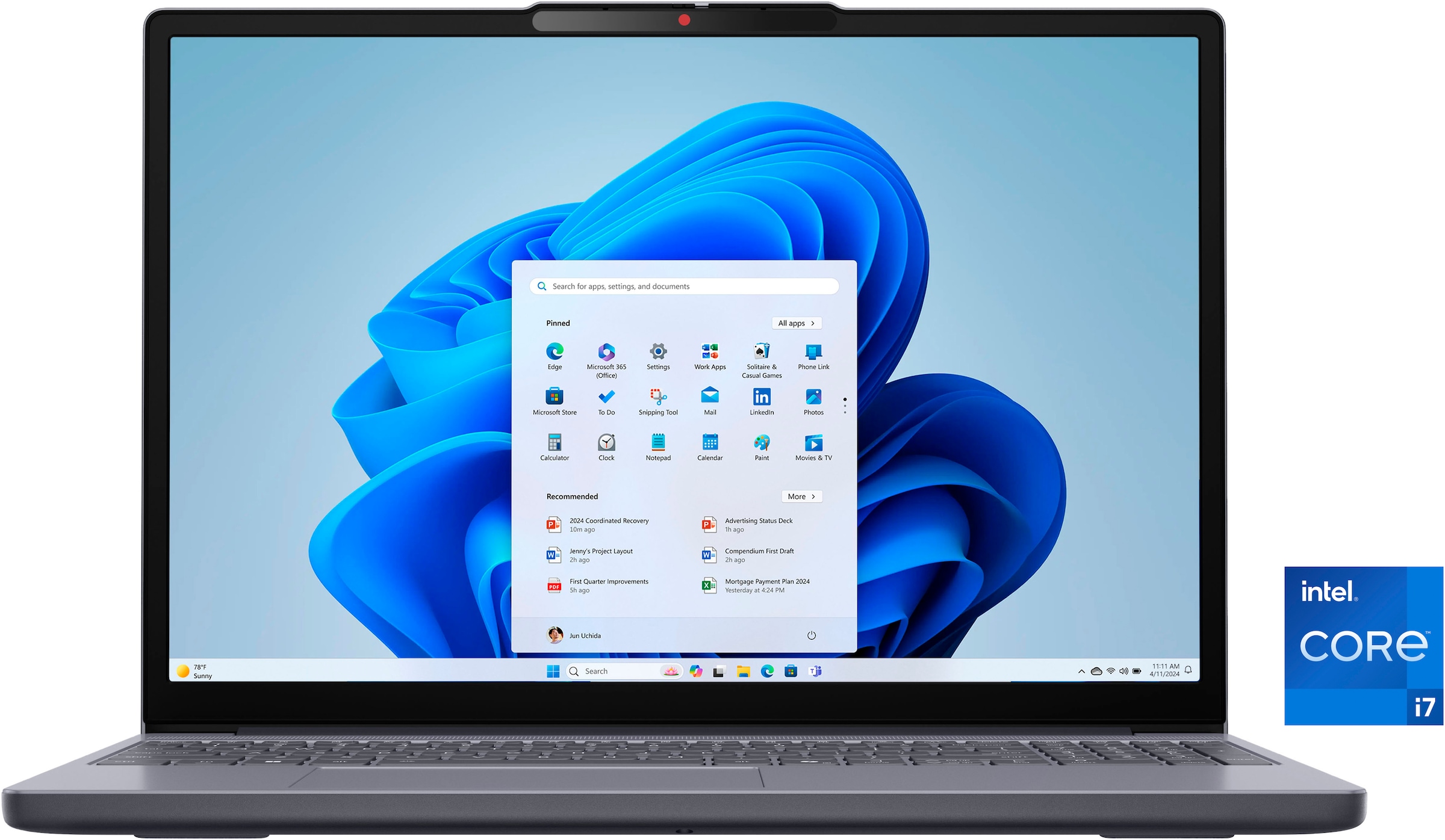 LENOVO Notebook "IdeaPad Slim 3 16IRH10", 16 GB RAM 1.000 GB SSD, Core i7, Windows11Home, grau, Notebooks