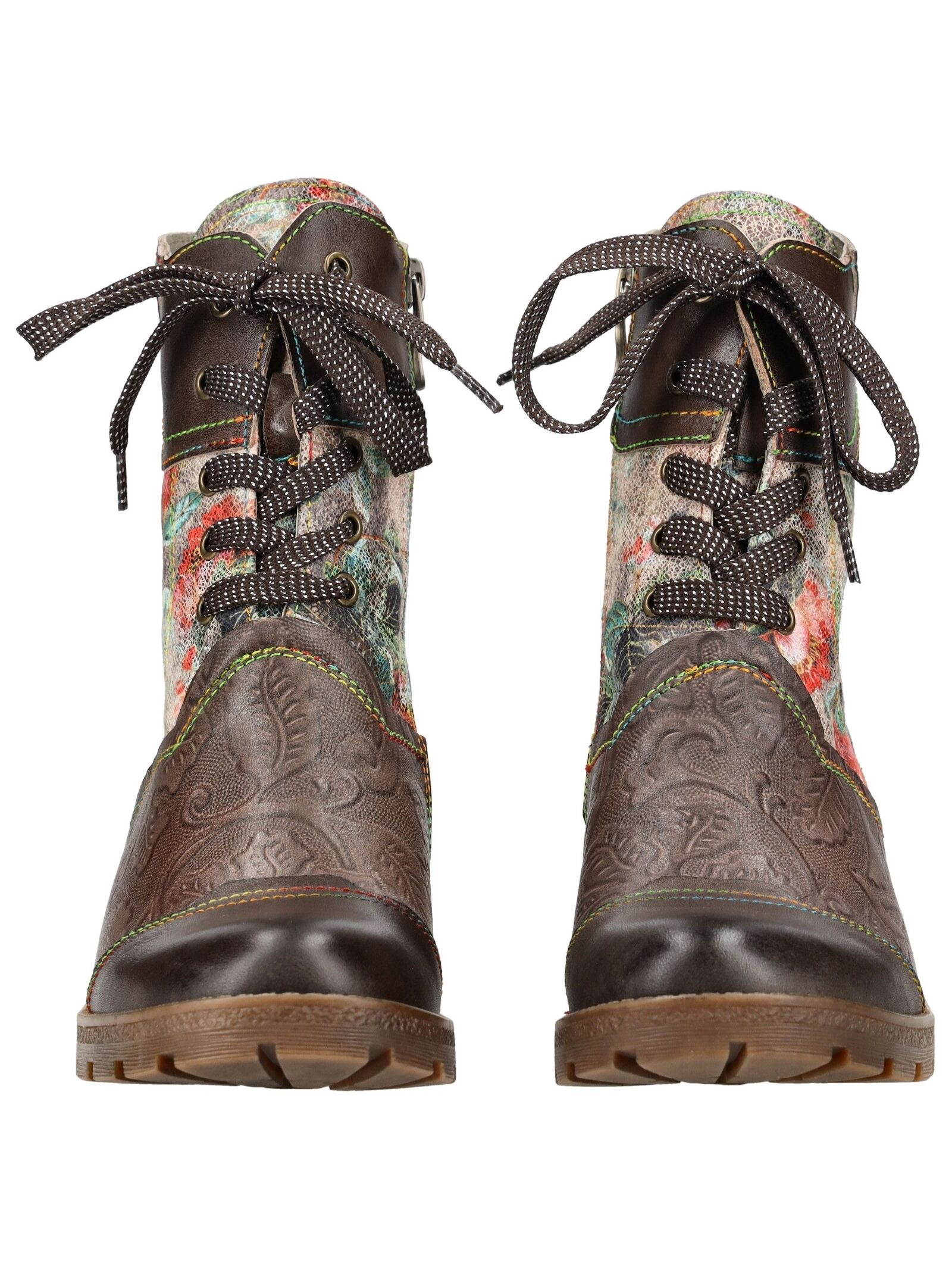 LAURA VITA Schnürstiefelette »LAURA VITA Stiefelette Lederimitat/Textil«