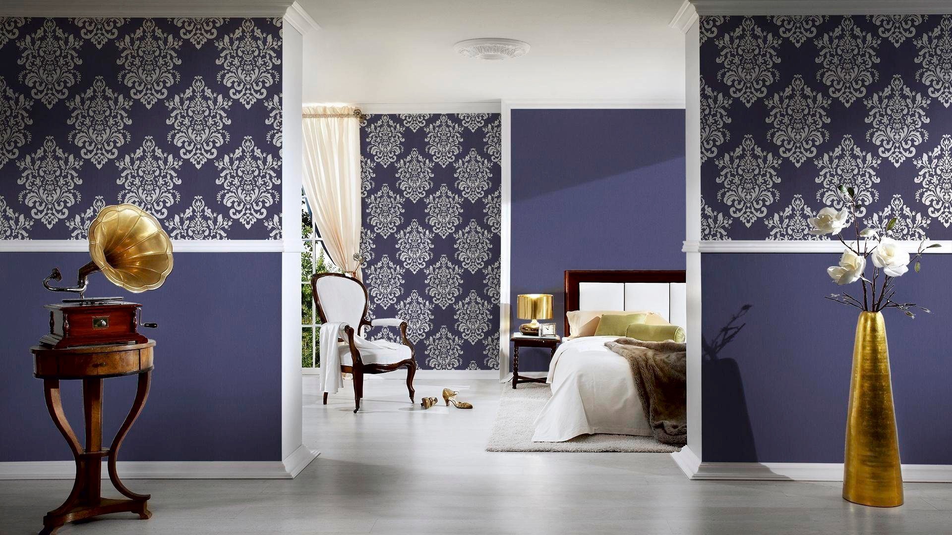 living walls Vliestapete »Hermitage«, matt-uni-unifarben-Strukturmuster-einfarbig, Uni Tapete einfarbig Tapeten Wohnzimmer Schlafzimmer Küche modern Büro
