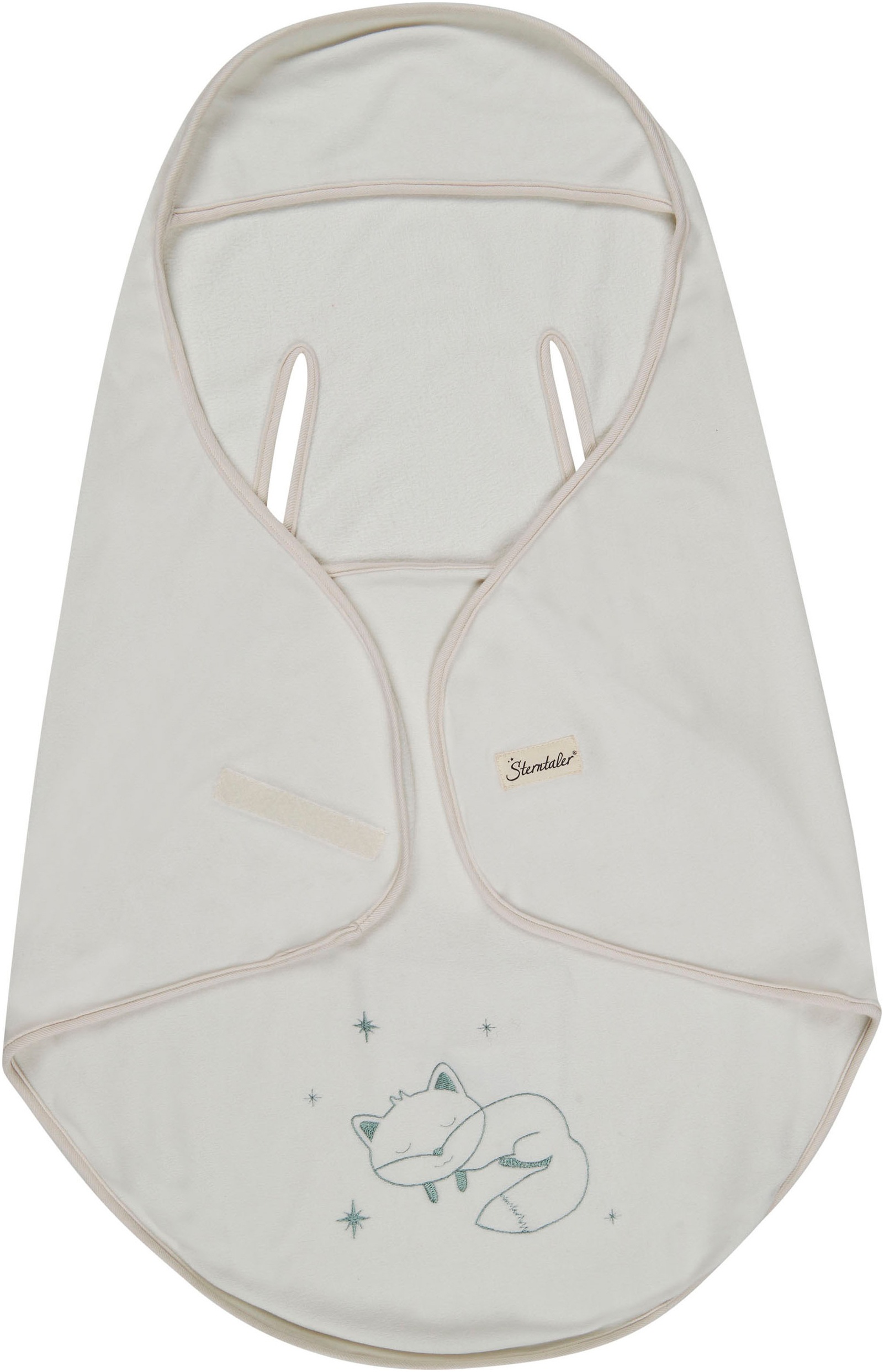 Einschlagdecke STERNTALER, B:80cm L:90cmlichtgrau, Polyester, Wohndecken, "Fuchs Filou"