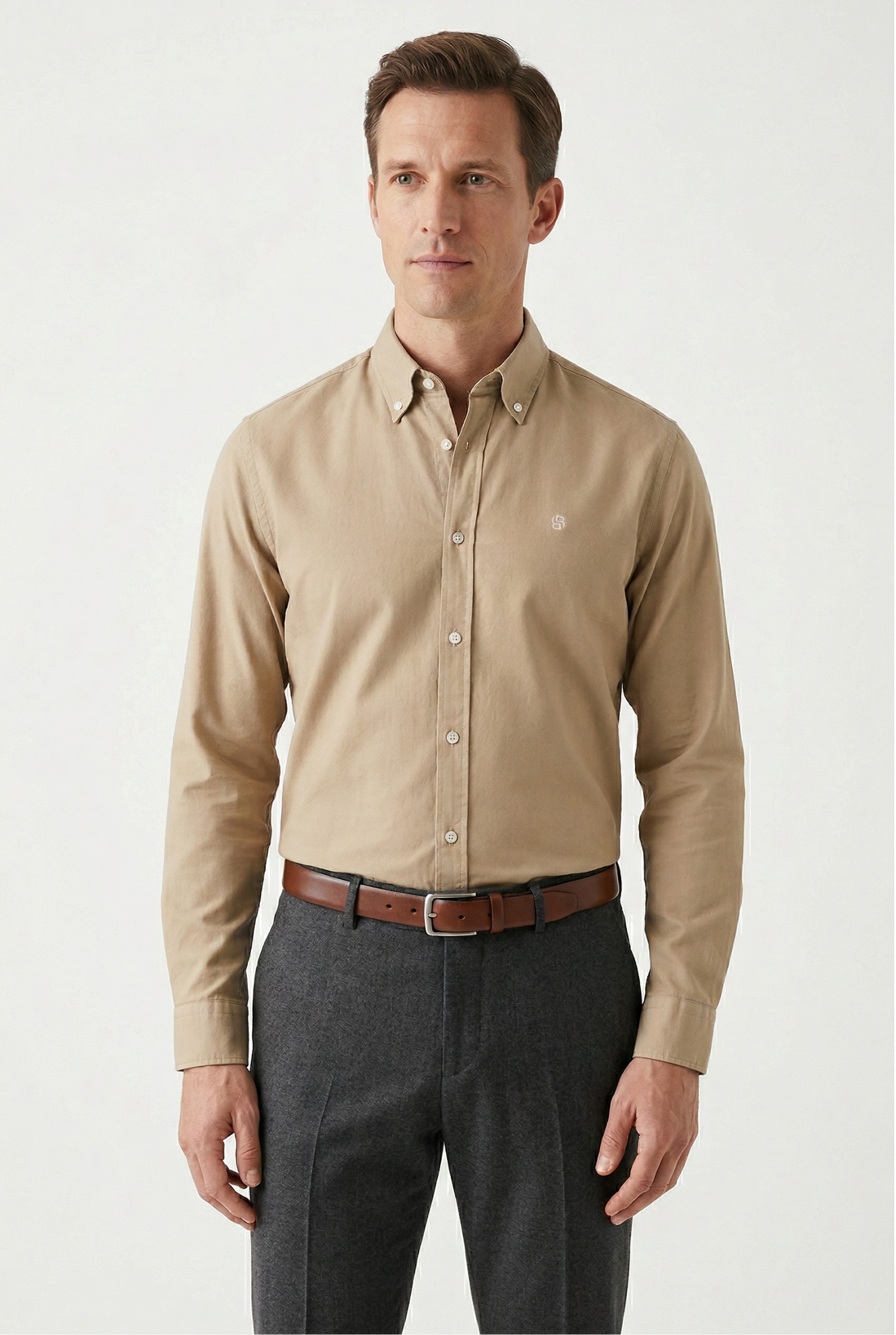 BOSS Businesshemd »ROAN« Langarm, Button-Down-Kragen, slim fit