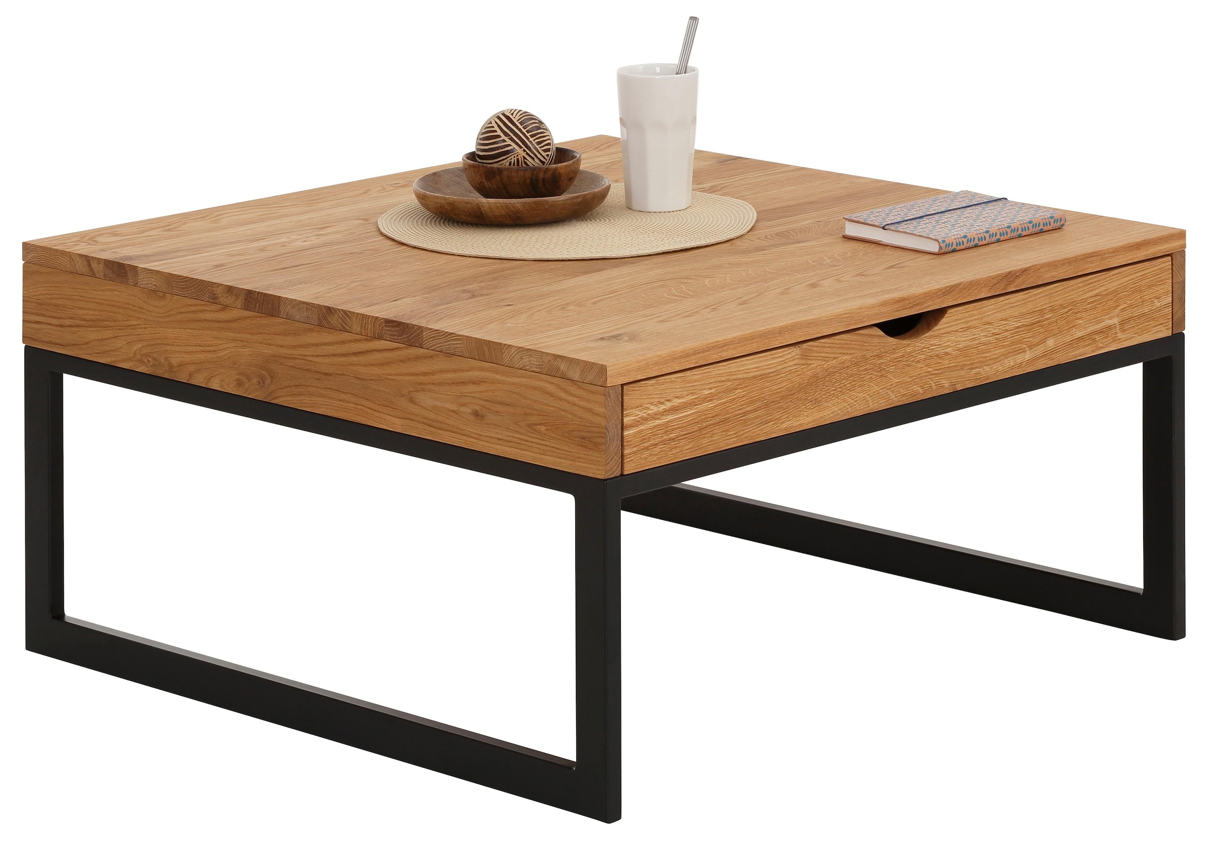 Home affaire Couchtisch "Betula" B/T/H: 80/80/40 cm, zertifiziertes Massivh günstig online kaufen