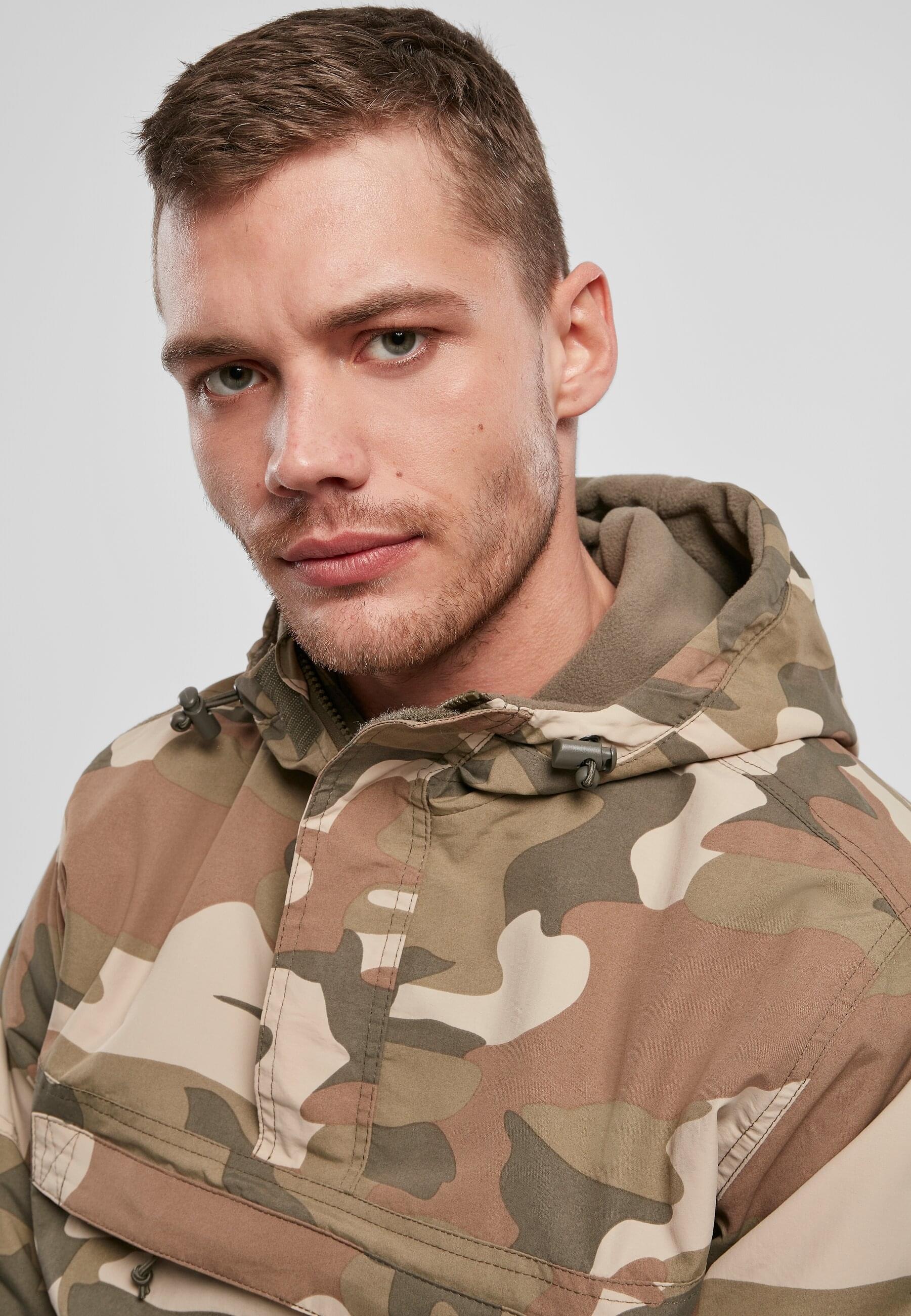 Brandit Anorak »Brandit Herren Fleece Pull Over Windbreaker«, (1 St.), mit Kapuze