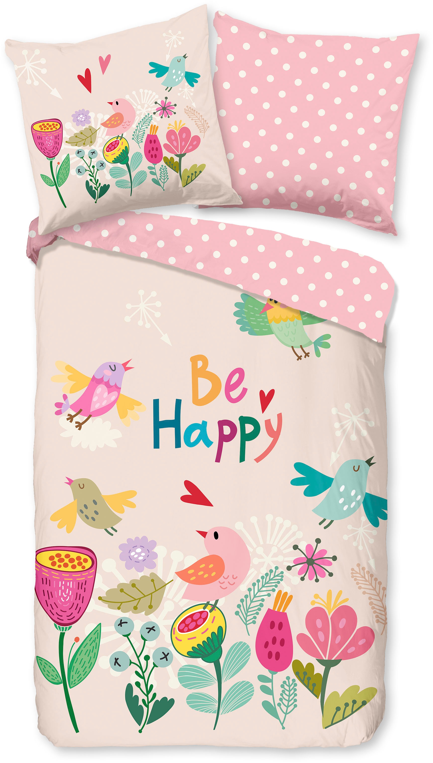 good morning Kinderbettwäsche "Happily" 2 Stk. tlg. Baumwolle, Renforcé, We günstig online kaufen
