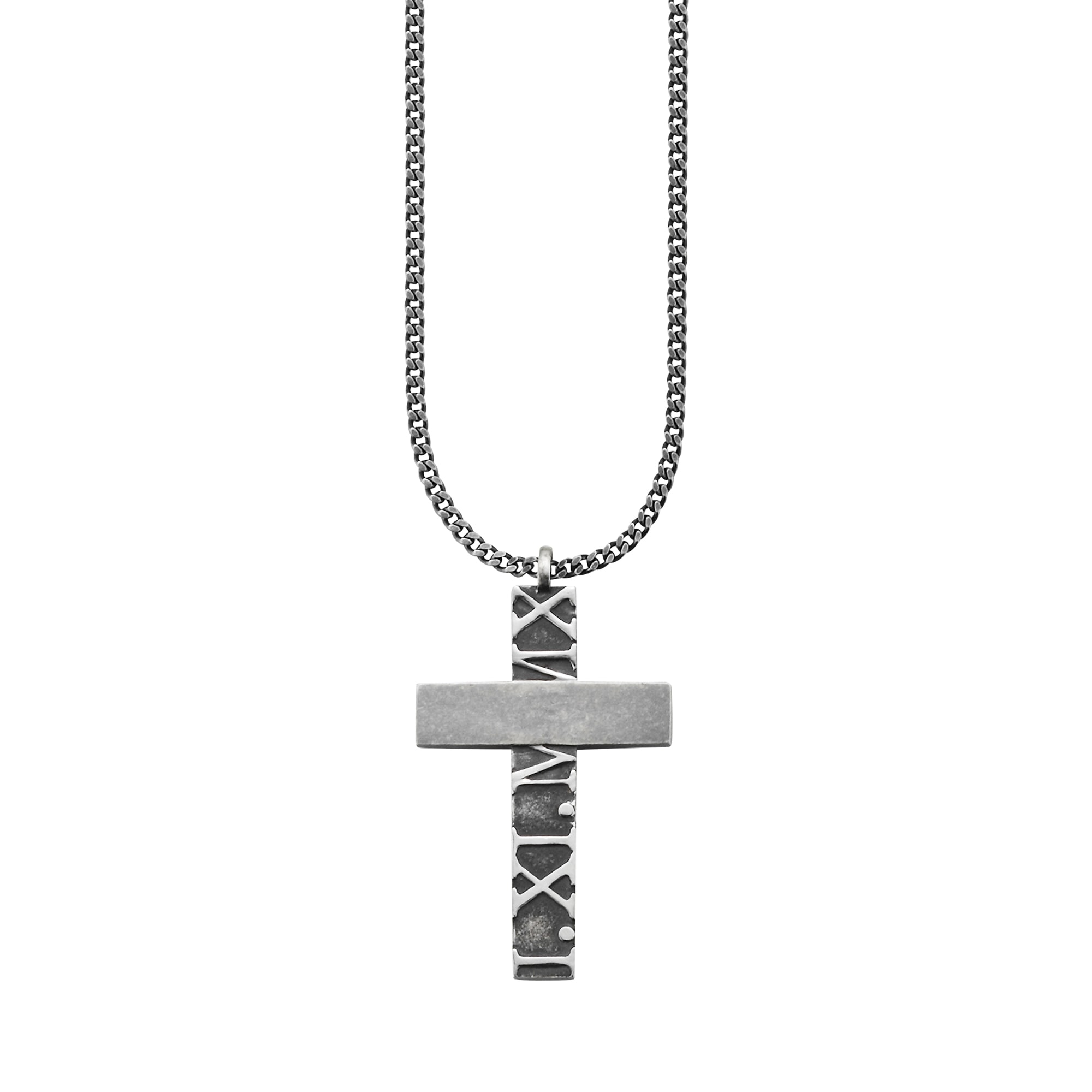 CAÏ Kette mit Anhänger »925/- Sterling Silber matt-oxidiert Kreuz« online  kaufen | BAUR
