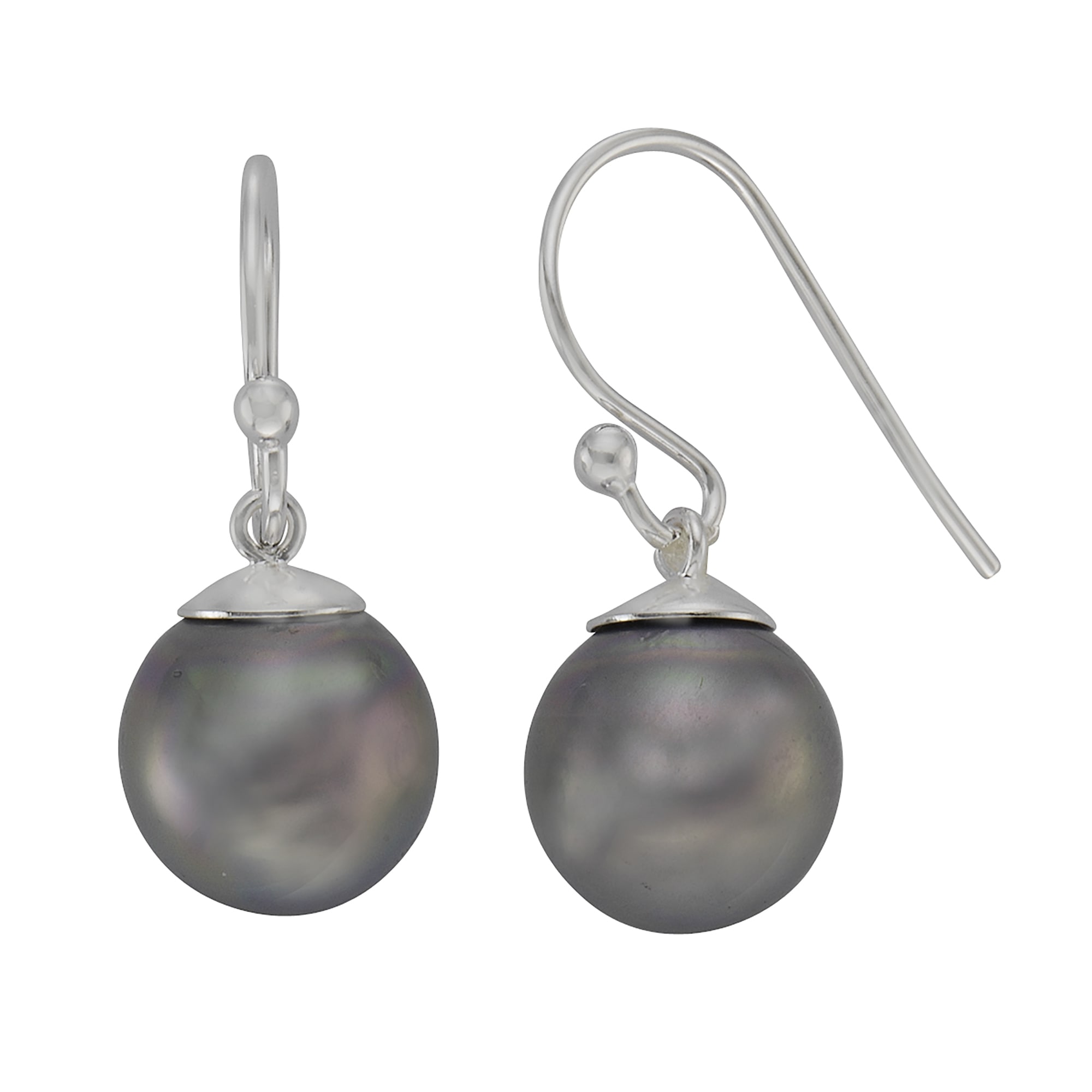 Paar Ohrhänger »925/- Sterling Silber Perle grau«