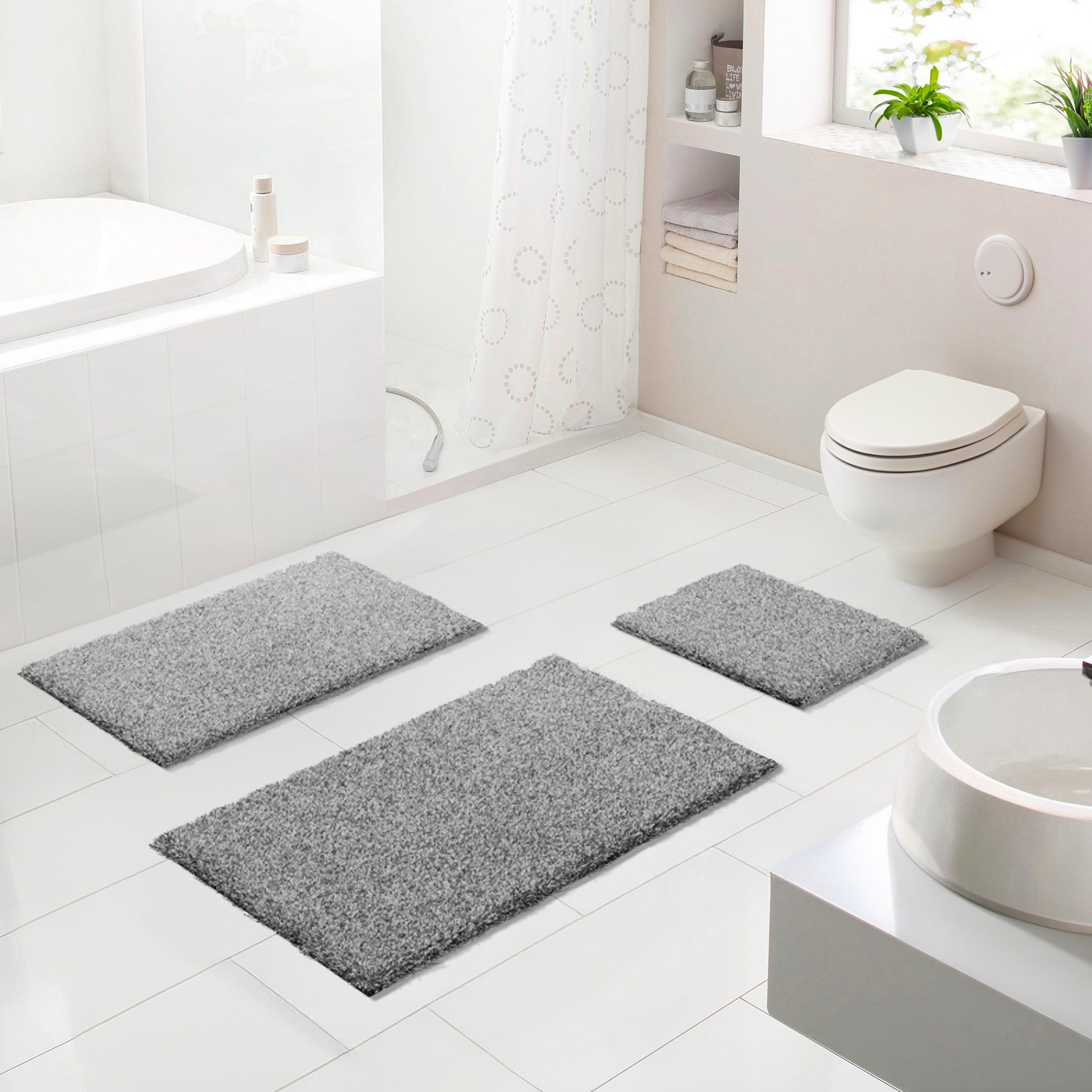 Badematte GRUND, H:27mmanthrazit, Polyester, Badematten, "Elysia", LUXURYSOFT-Flor, ultraweich & angenehm warm, 5 Jahre Garantie