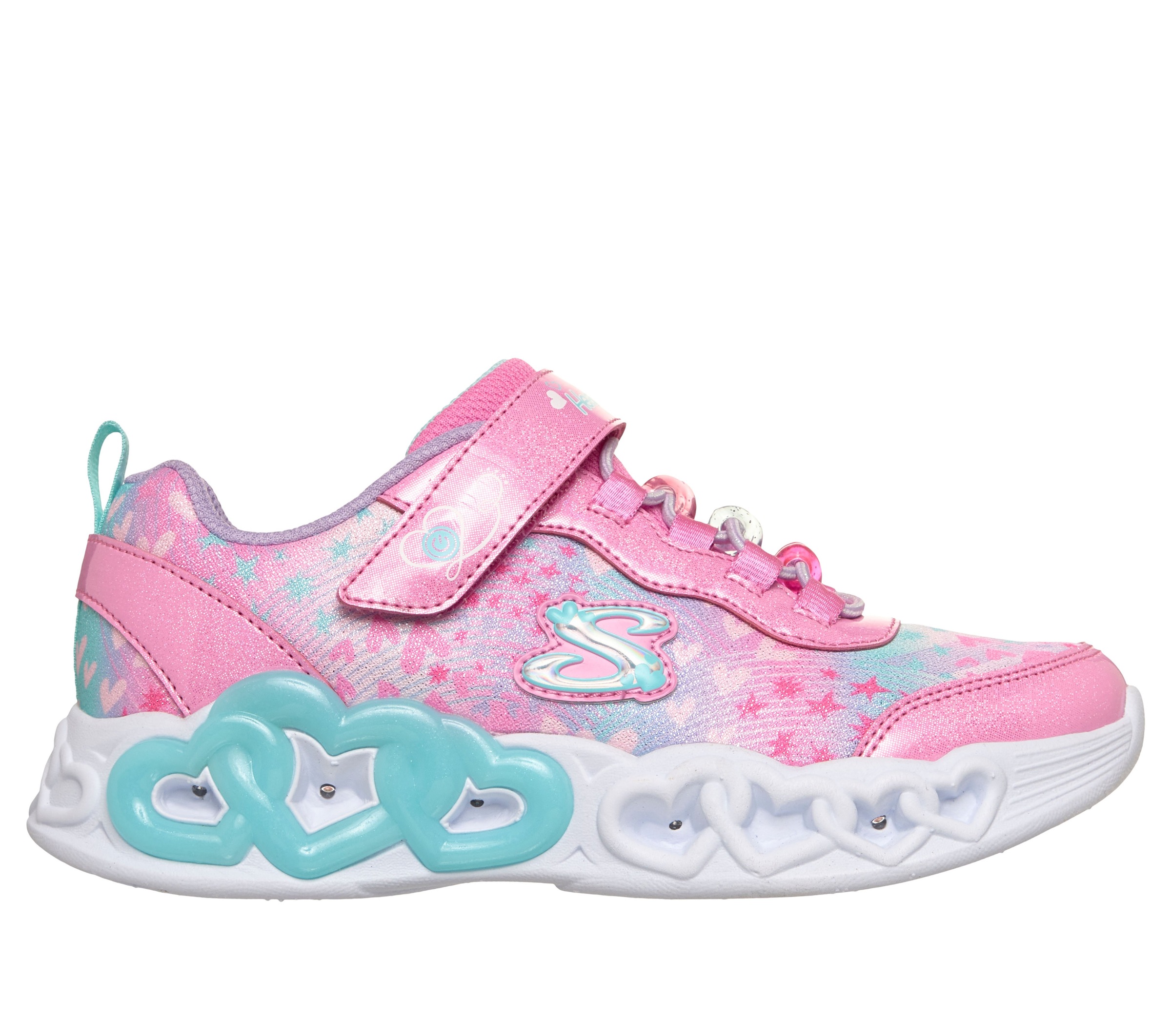 Skechers Infinite Heart Lights Sneaker Pink Multicolor EU 32 3