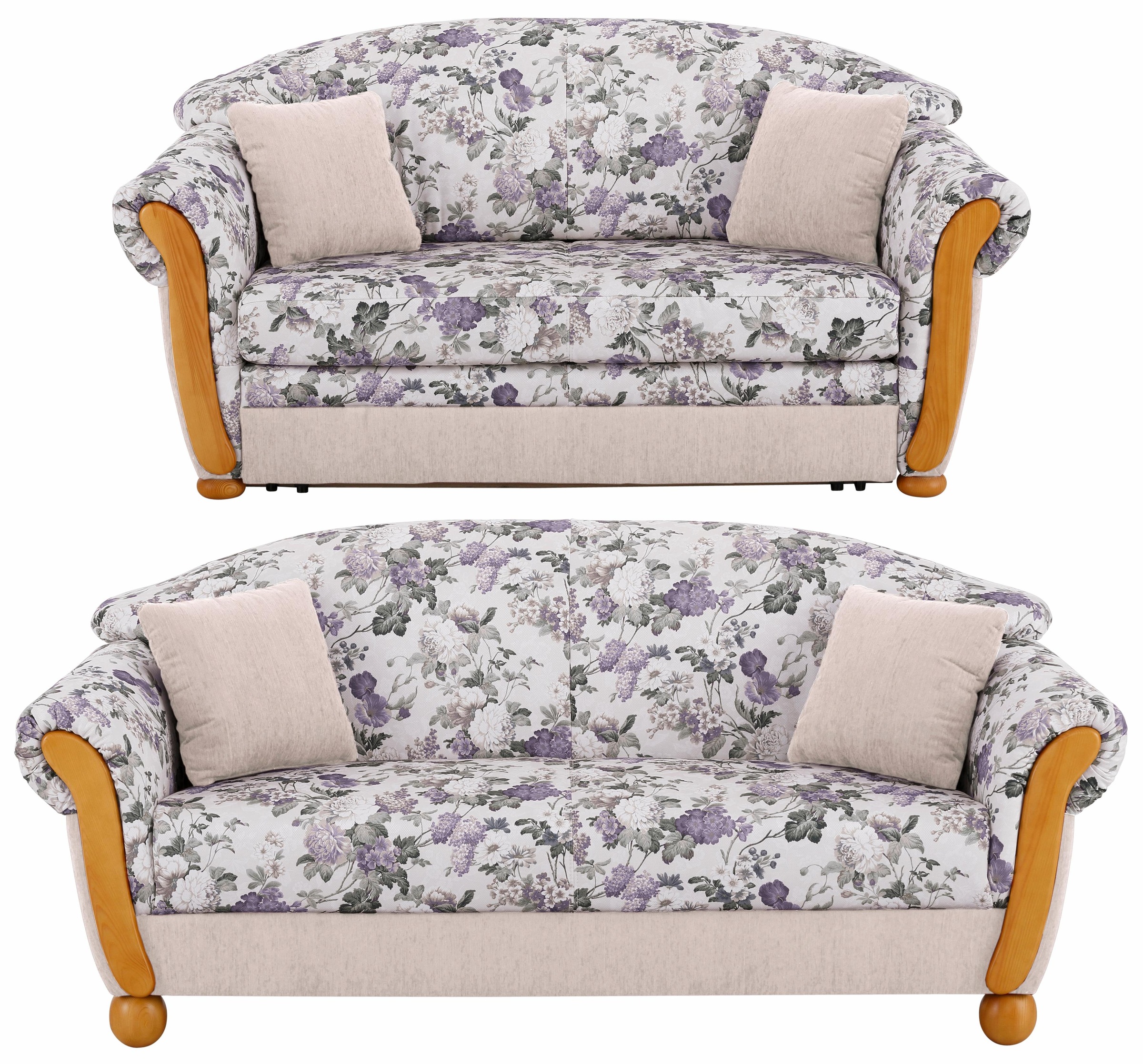 Home affaire Polstergarnitur "Milano, bequem durch Federkern, Landhaus Stil günstig online kaufen