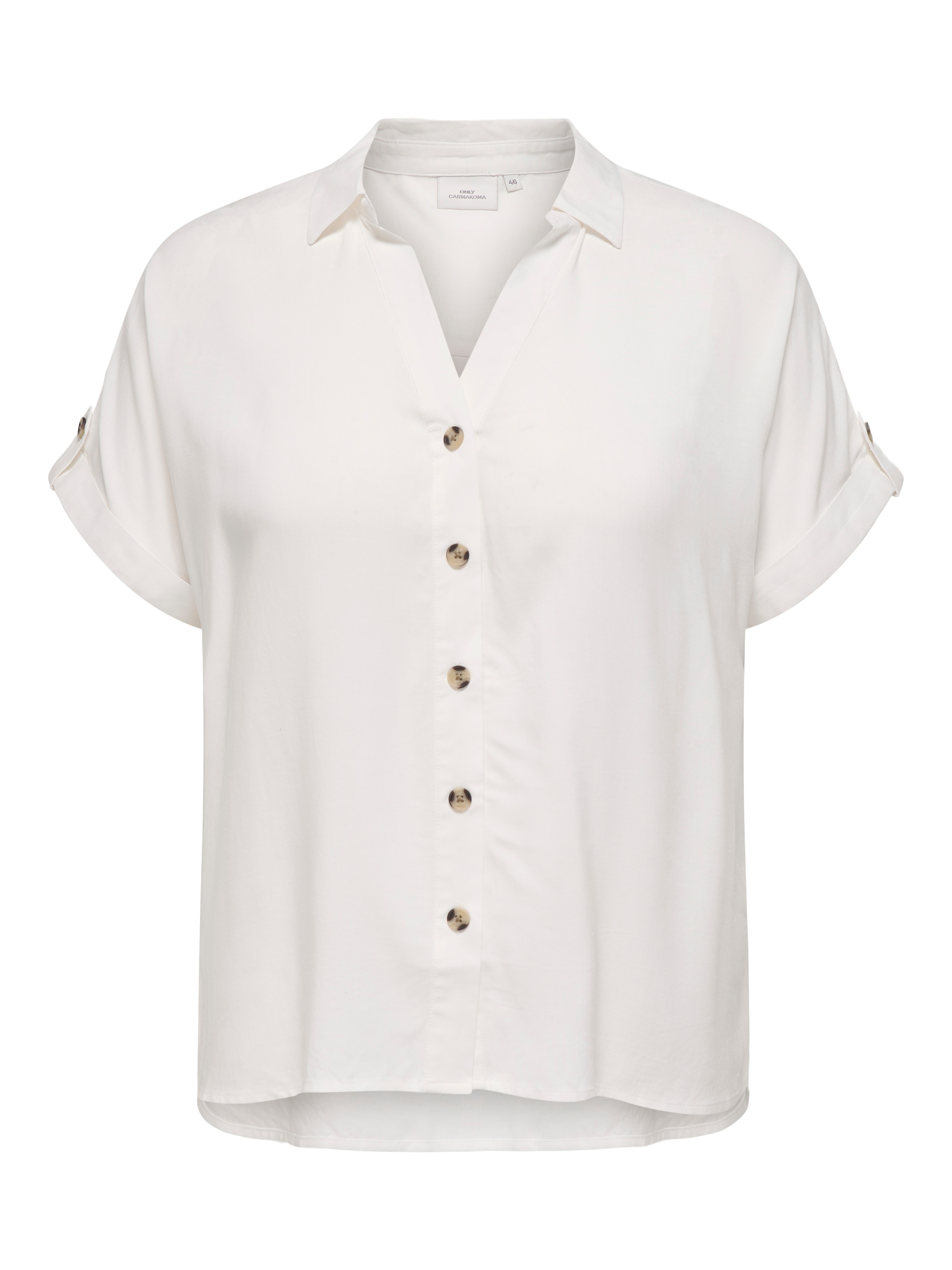 Only Carmakoma Kurzarmbluse "Caryasmin Shirt S/S Wvn Noos"