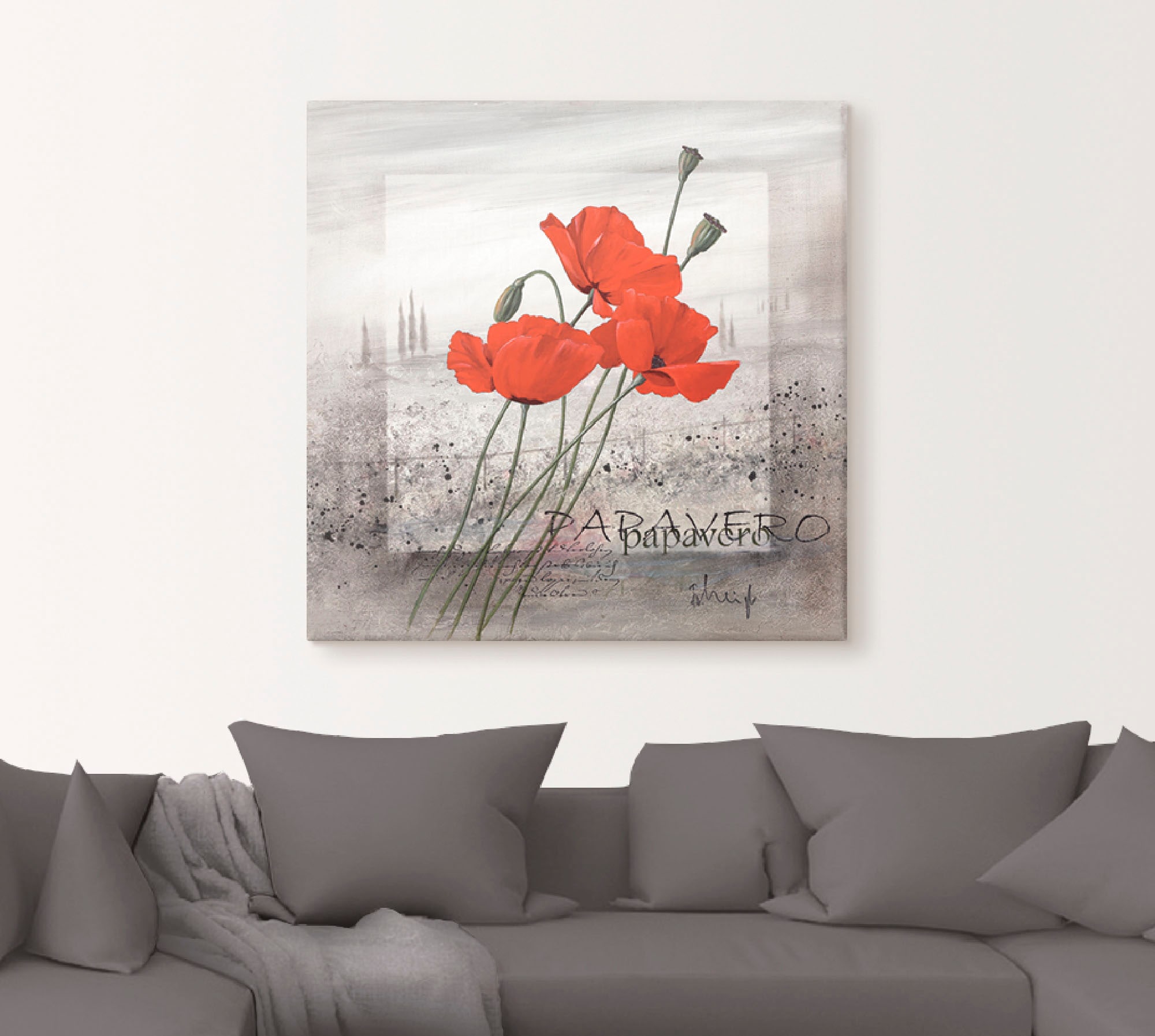 Artland Wandbild »Mohnblumen«, Blumen, (1 St.), als Leinwandbild,  Wandaufkleber oder Poster in versch. Größen kaufen | BAUR