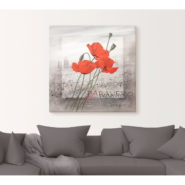 Artland Wandbild »Mohnblumen«, Blumen, (1 St.), als Leinwandbild,  Wandaufkleber oder Poster in versch. Größen kaufen | BAUR
