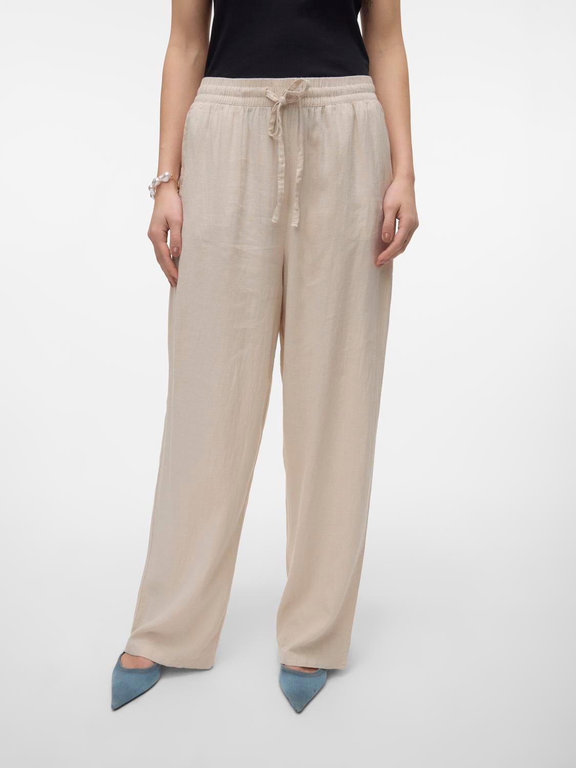 Vero Moda Schlupfhose "VMLINN LINEN PANTS WVN NOOS"