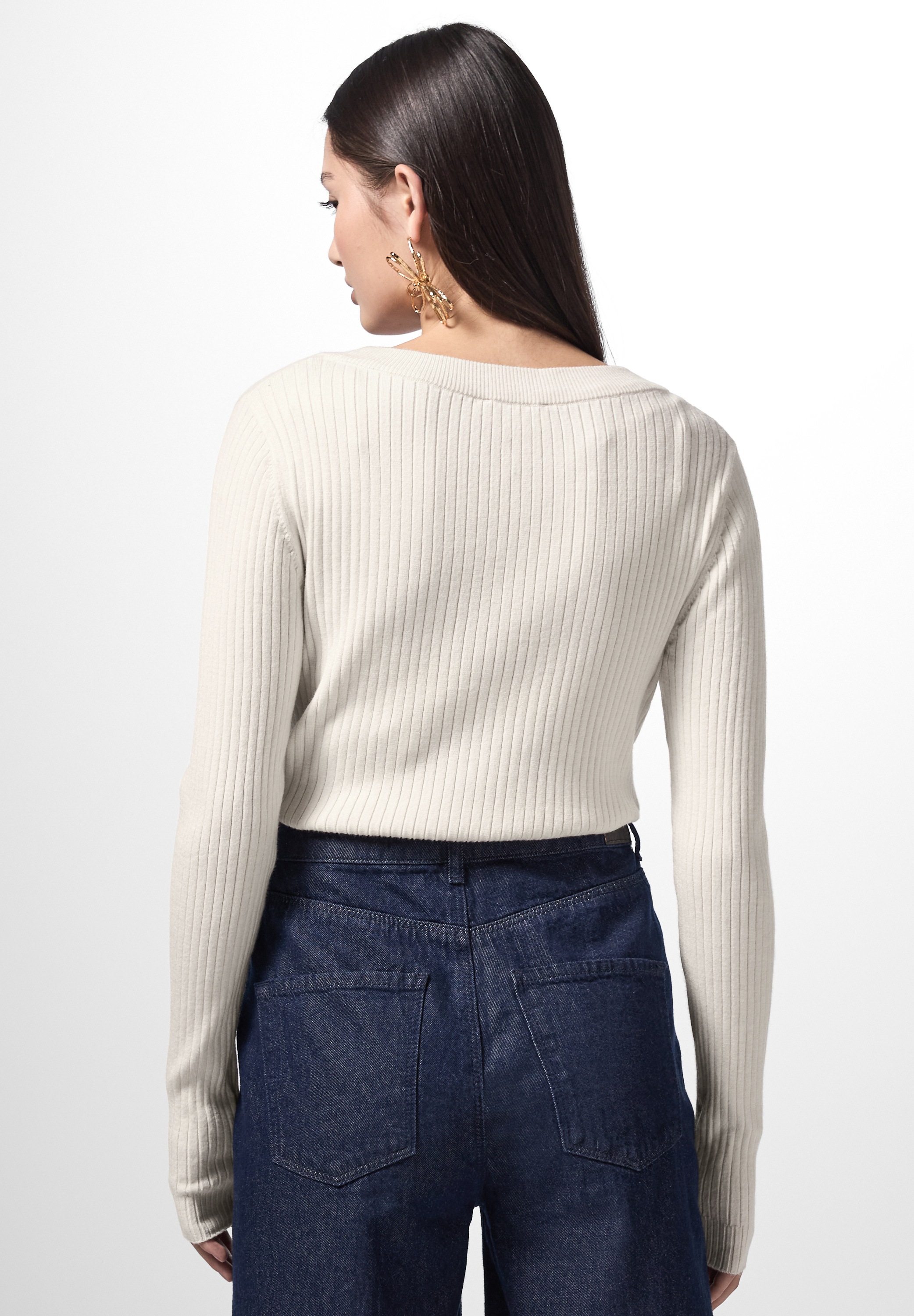 STREET ONE STUDIO Sweatshirt, aus softem Materialmix