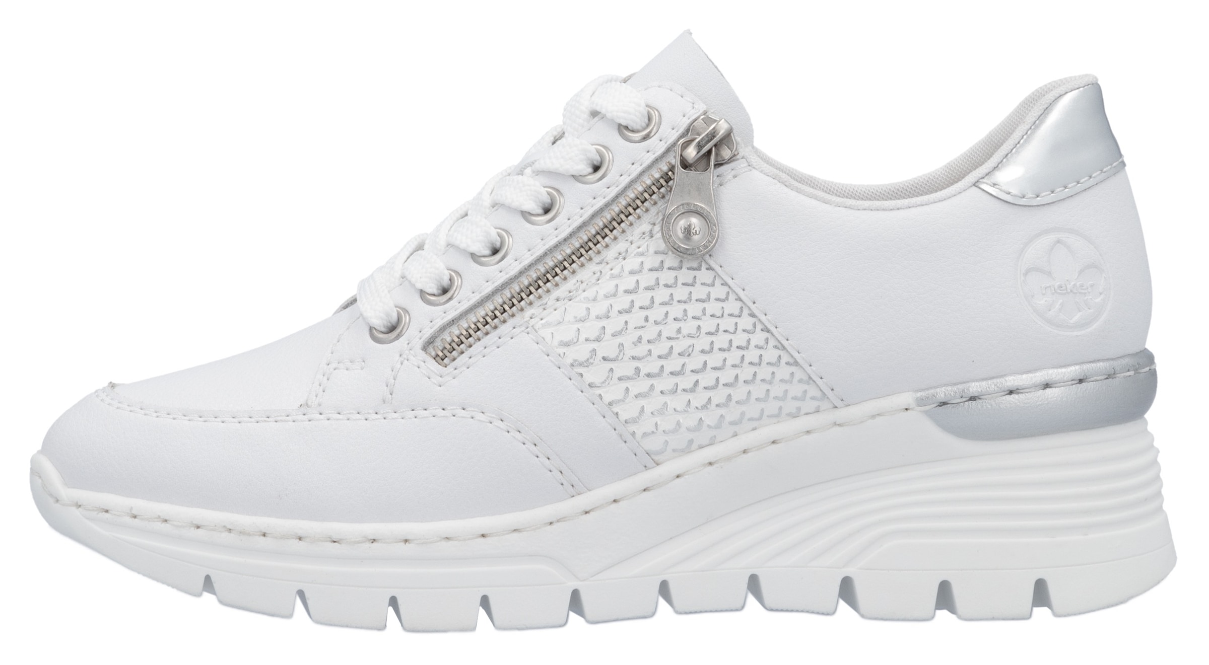 Rieker Keilsneaker, Halbschuh, Freizeitschuh, Schnürschuh, Sneaker mit Reißverschluss