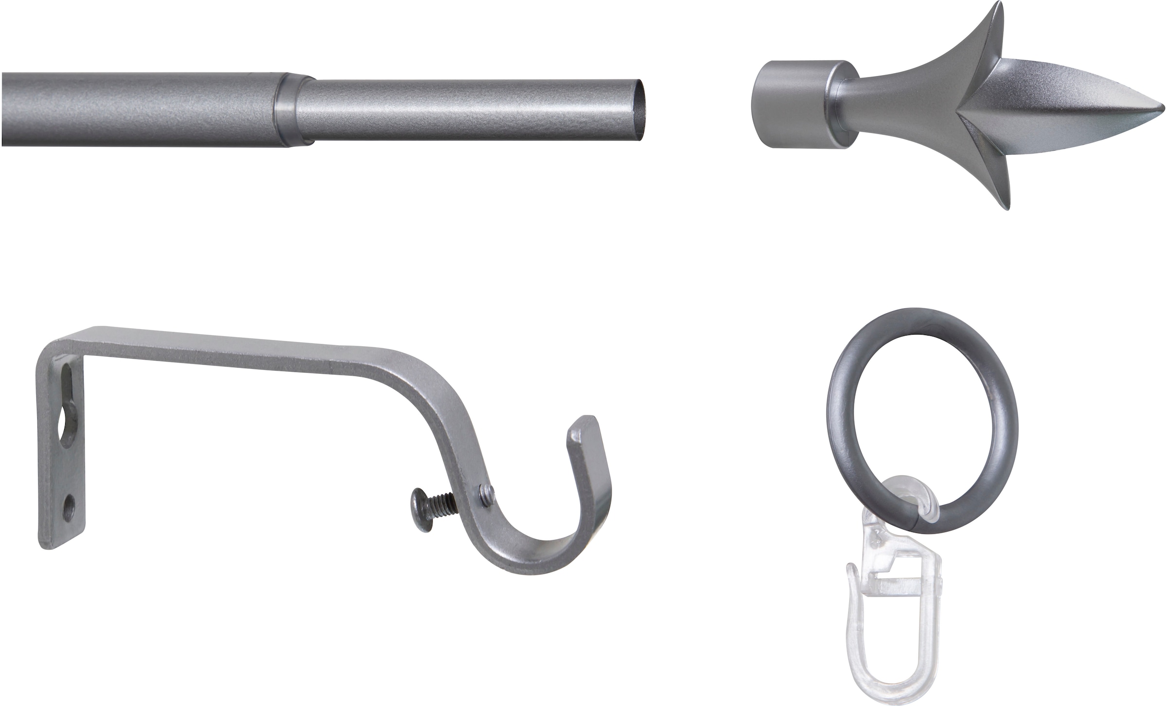 mydeco Gardinenstange »lance«, 1 läufig-läufig, ausziehbar