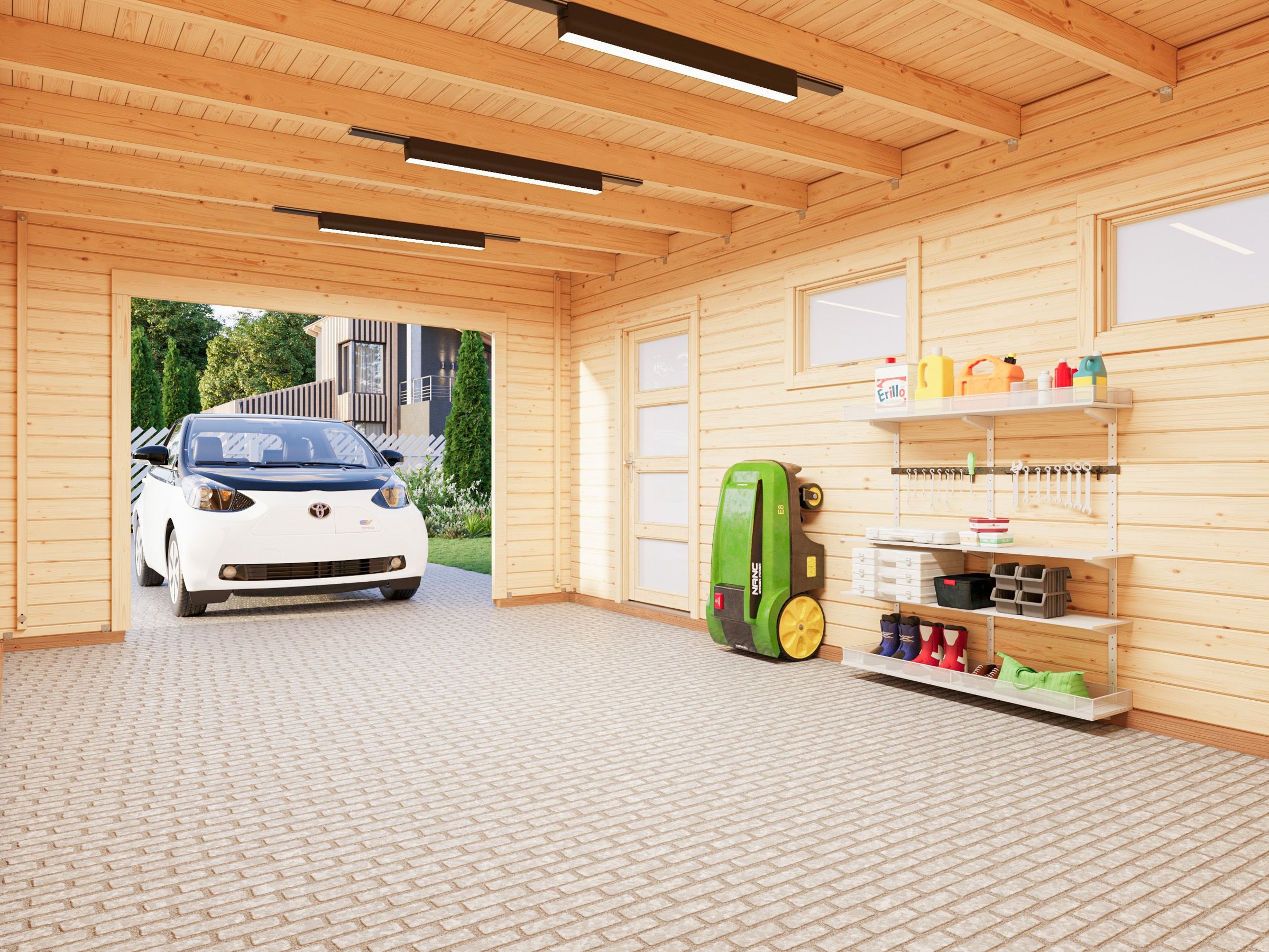 Palmako Garage »Rasmus, ohne Tor« BxTxH: 420x598x253 cm