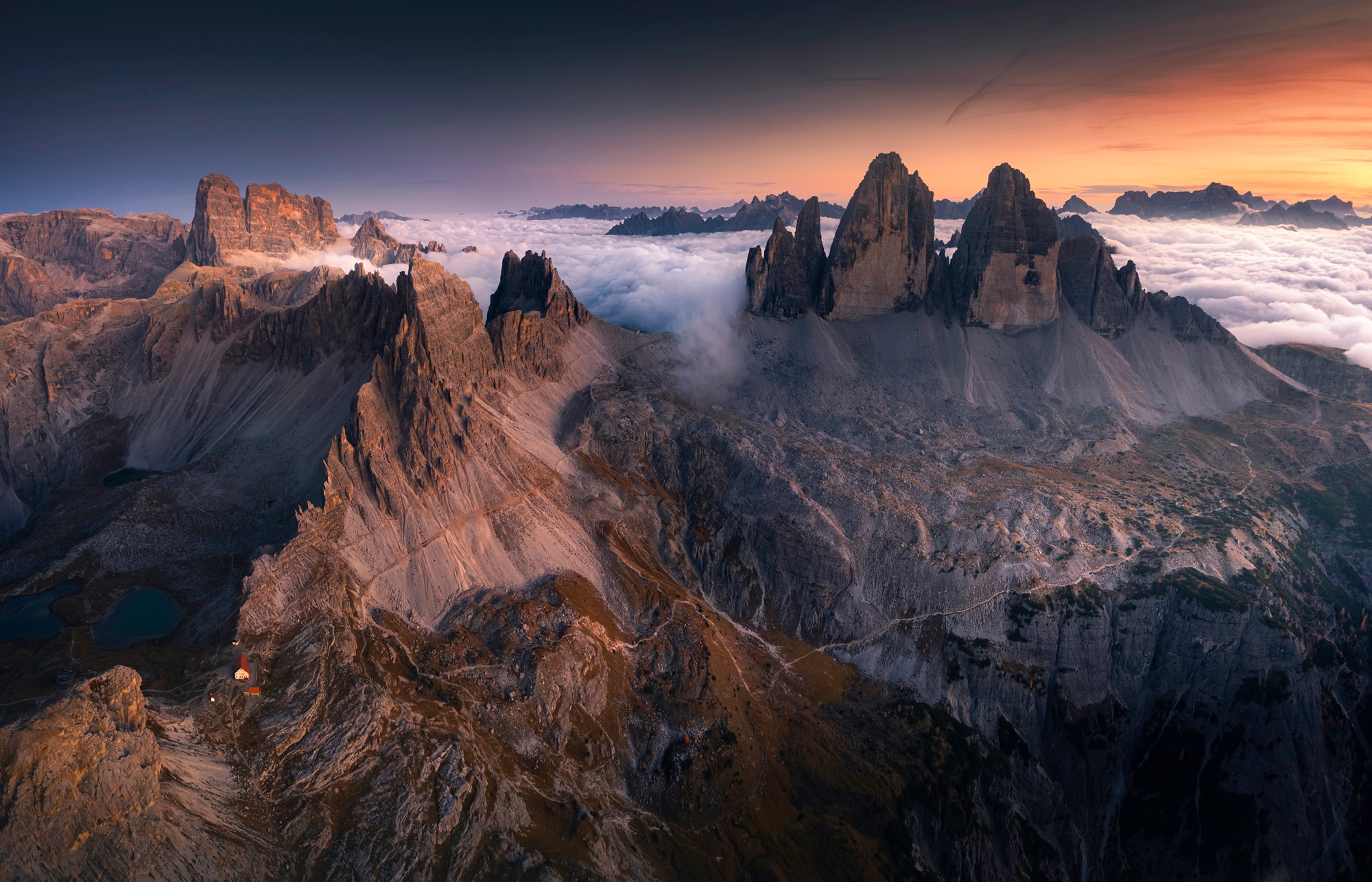 Papermoon Fototapete "Photo-Art KAROL NIENARTOWICZ, TRE CIME DI LAVAREDO" günstig online kaufen