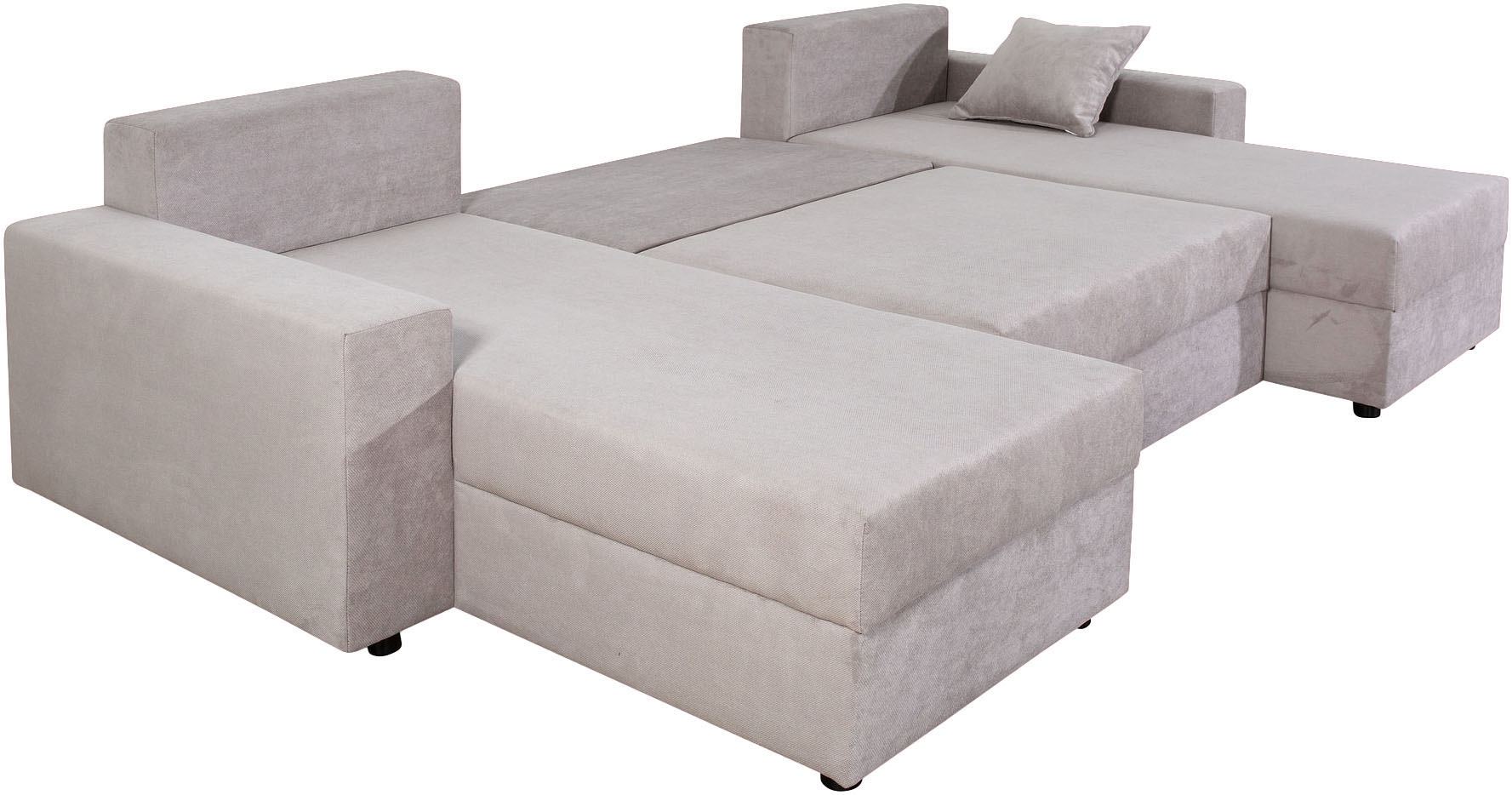 COLLECTION AB Wohnlandschaft »Pico U-Form, B: 252 cm« Schlaffunktion, Bettkasten & 2 Zierkissen
