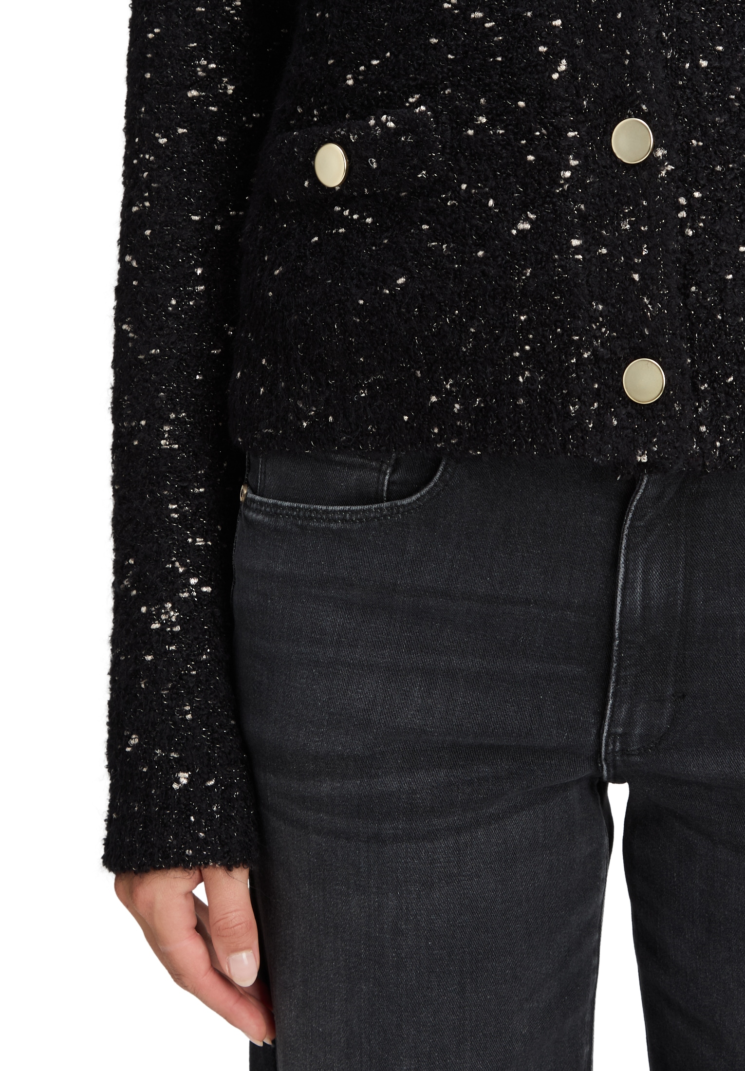 Betty&Co Strickjacke »Damen Strick-Cardigan mit Lurexfaden« 1 Stk. tlg.