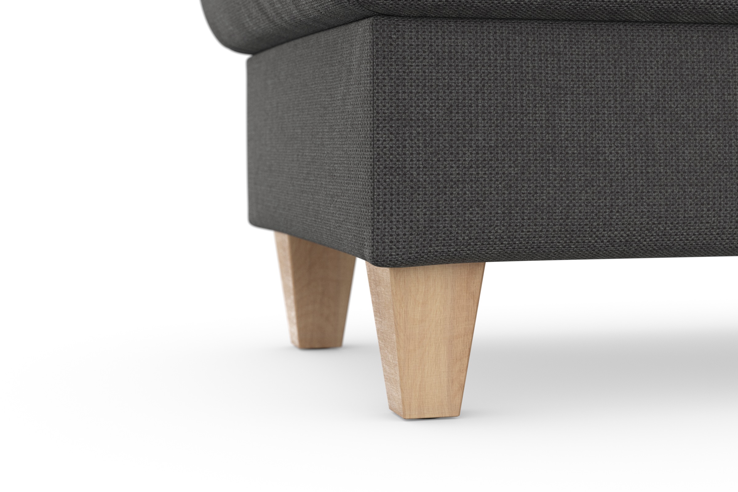 sit&more Stauraumhocker »Farö«, mit Stauraum und Federkern und naturfarbenen Füßen