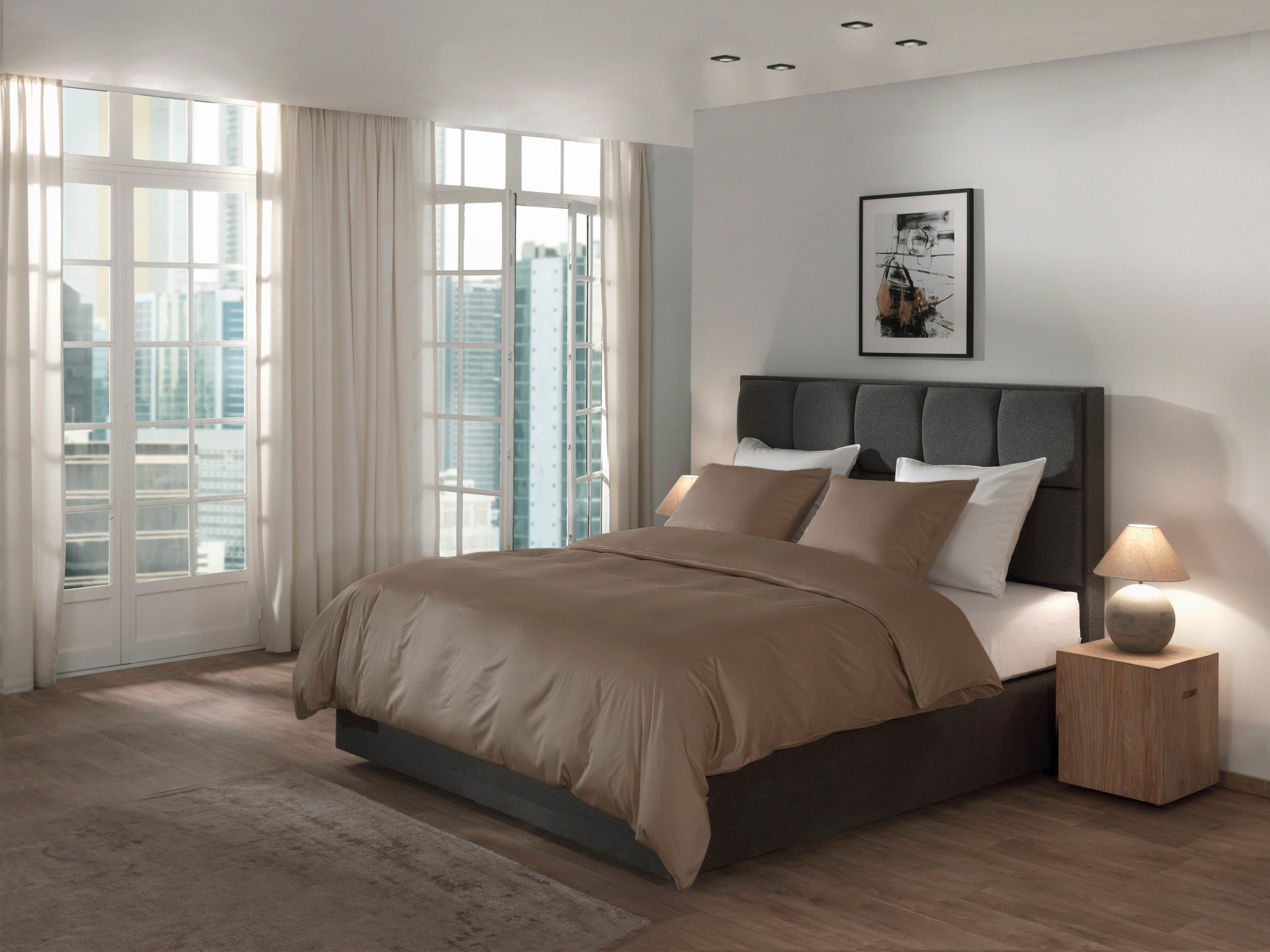 YELLOW Bettwäsche "Suite-Dubai" 2 Stk. Uni Design, 100% Baumwolle ab 135x20 günstig online kaufen