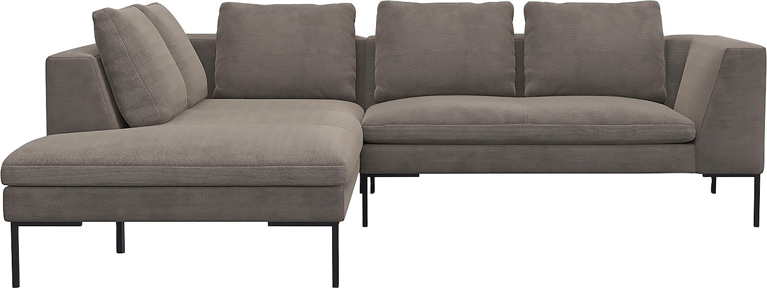 FLEXLUX Ecksofa "Loano, superbequemer Sitzkomfort durch Kaltschaum im Sitz, günstig online kaufen