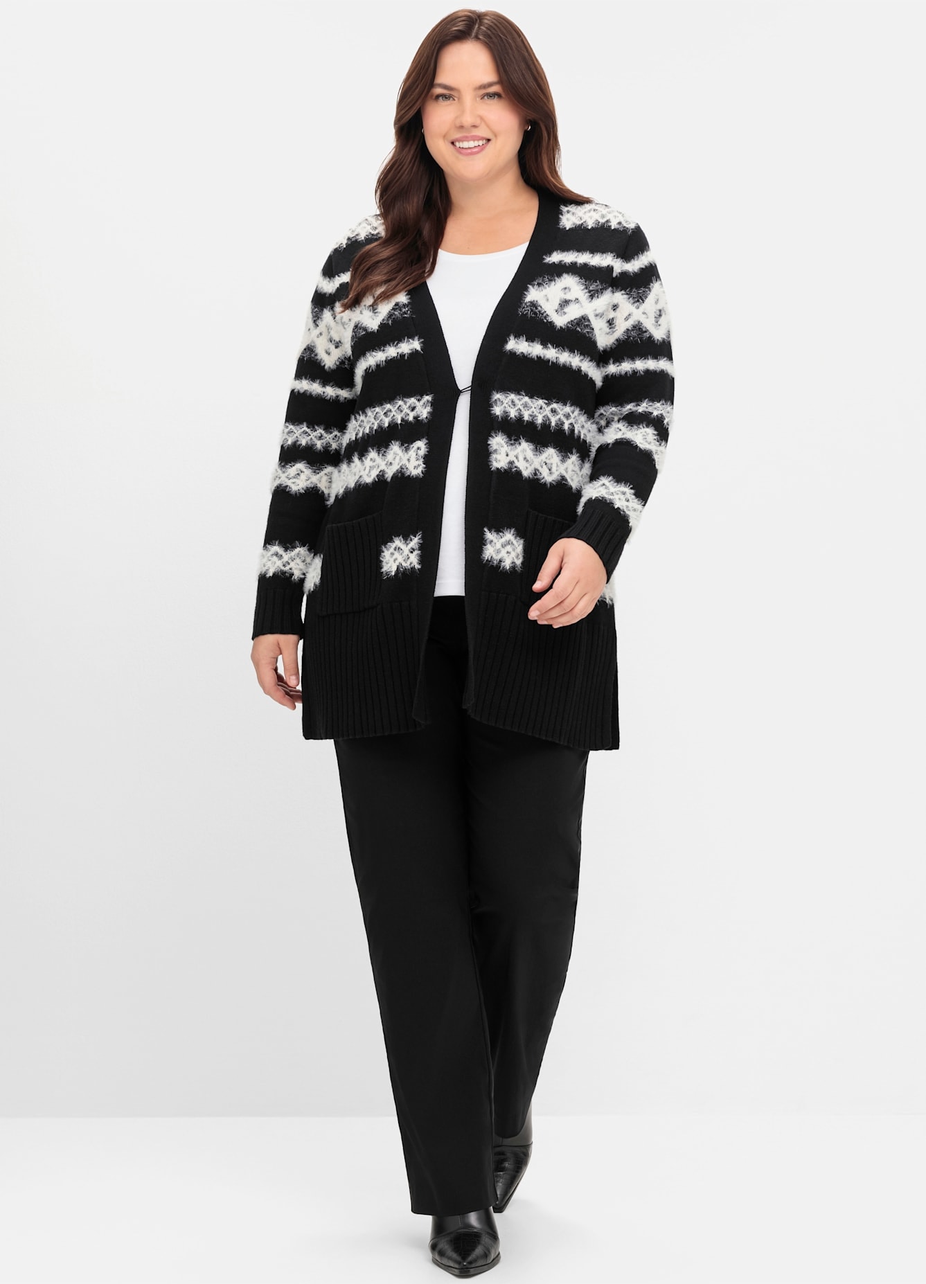 Sheego Longstrickjacke günstig online kaufen