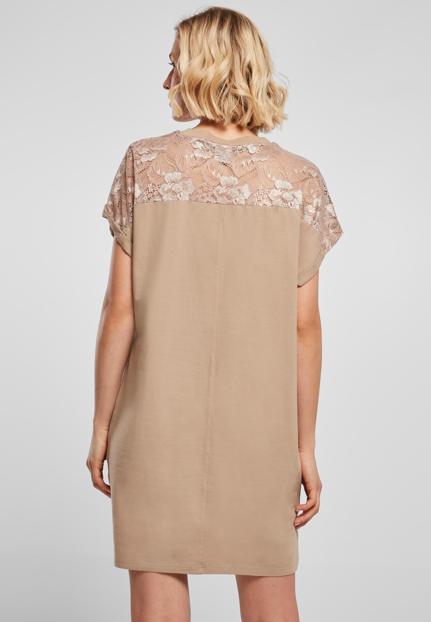 URBAN CLASSICS Shirtkleid »Urban Classics Damen Ladies Lace Tee Dress«, (1 tlg.)