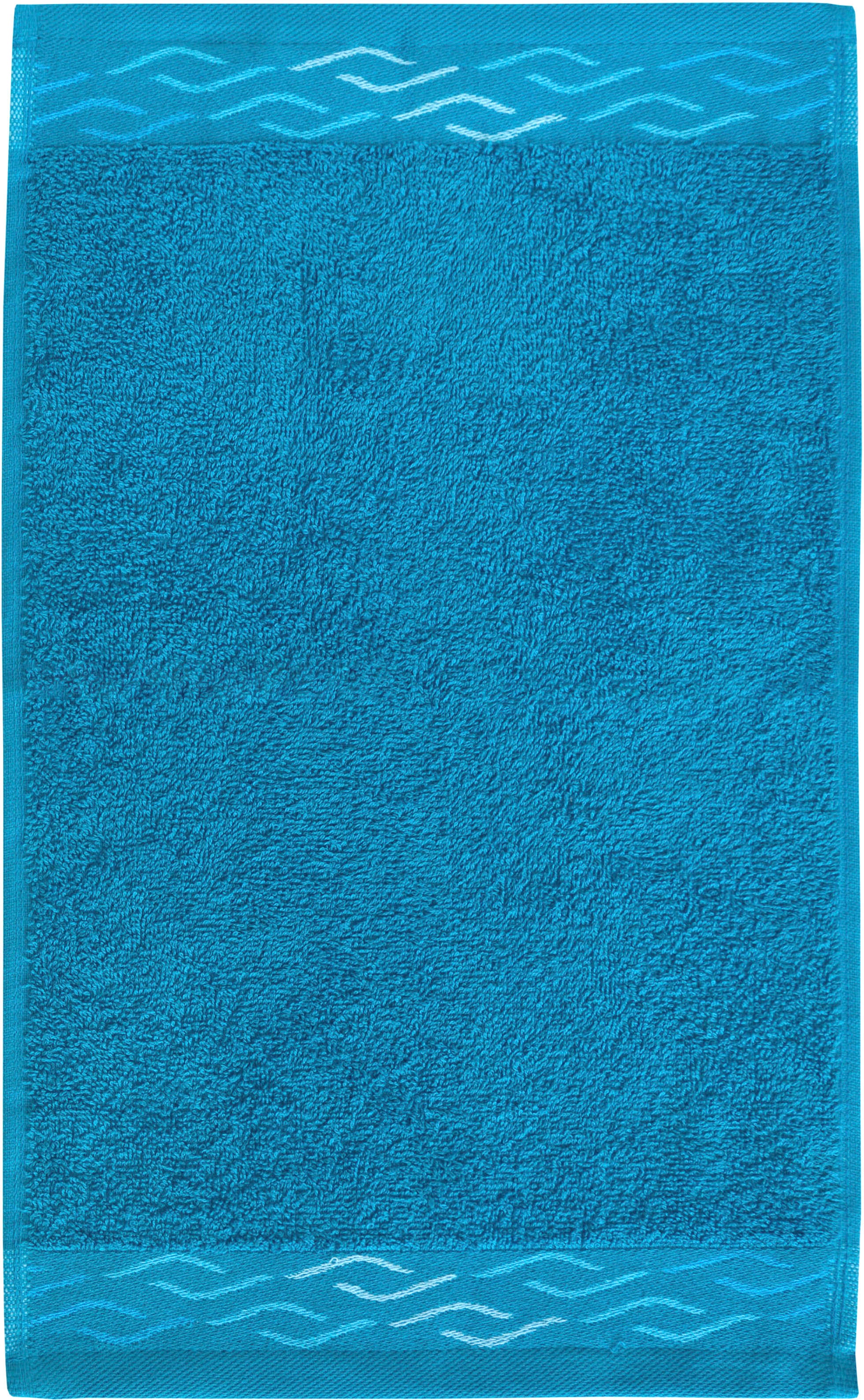 Dyckhoff Gästehandtücher »Wave«, (Set, 6 St.), mit Jacquard-Bordüre