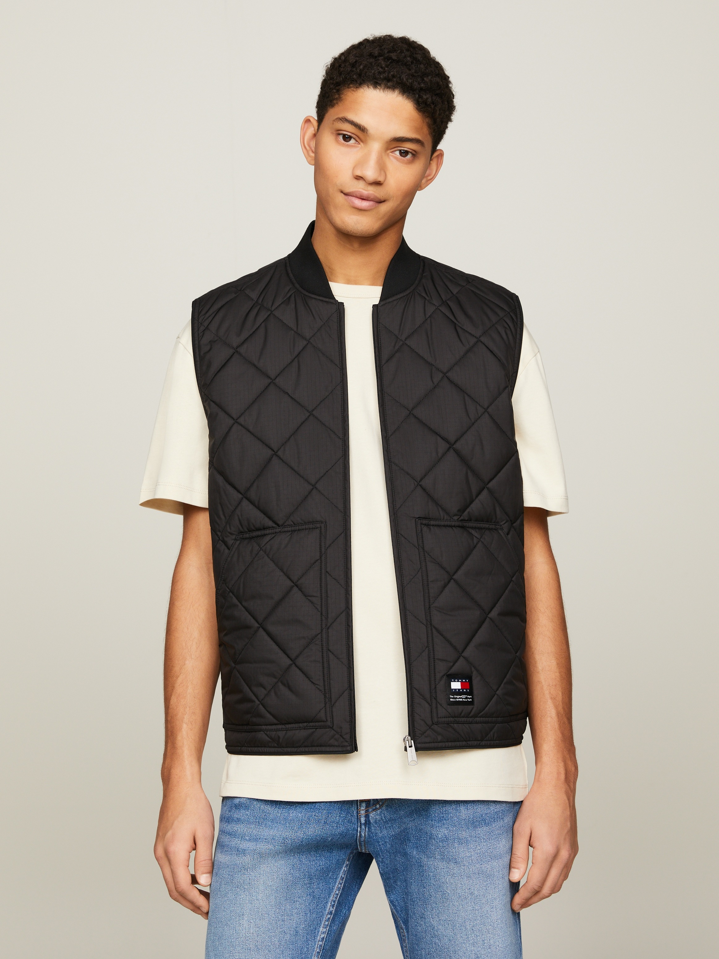 Tommy Jeans Steppweste "TJM REG ENTRY VEST", mit modischem Rautenmuster günstig online kaufen