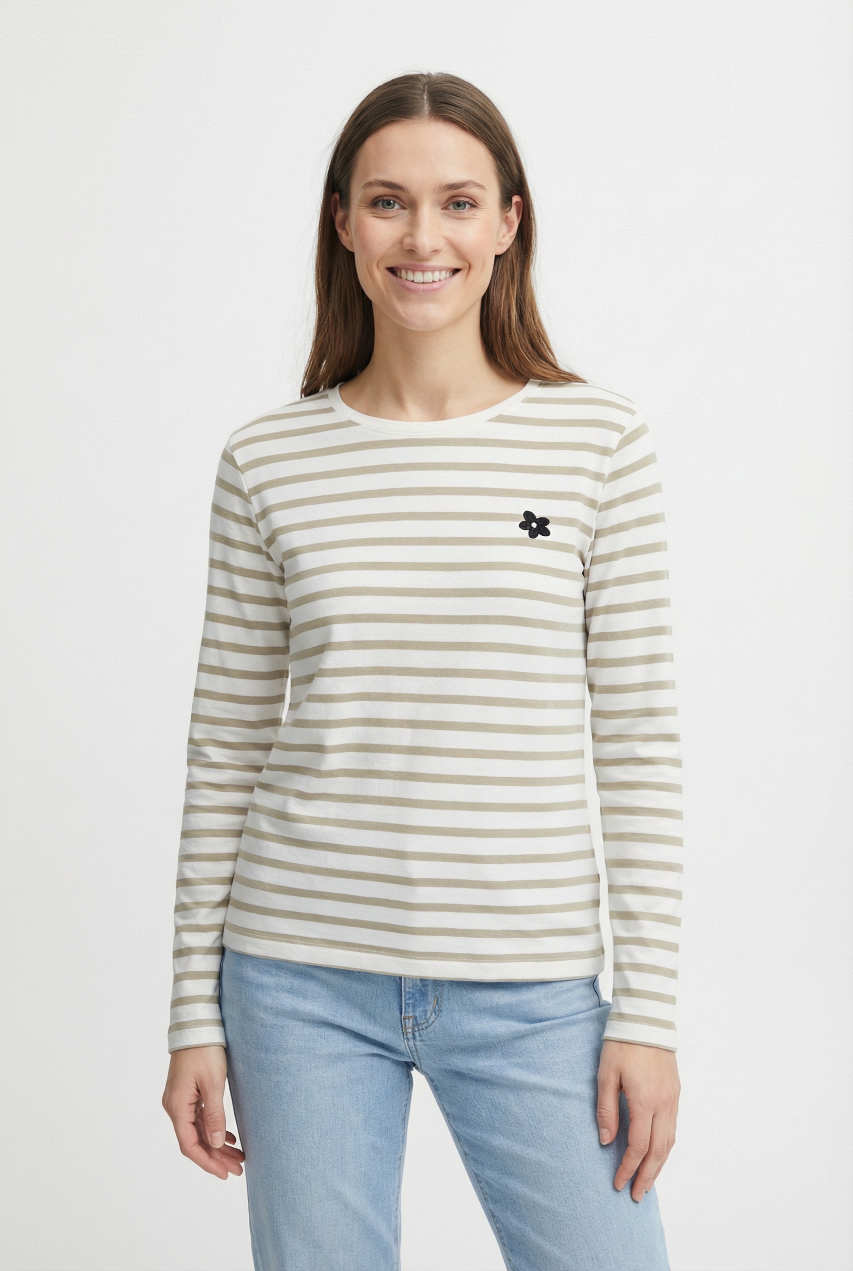 FREEQUENT Langarmshirt "FQFAMILA-TEE" im Streifen-Design günstig online kaufen