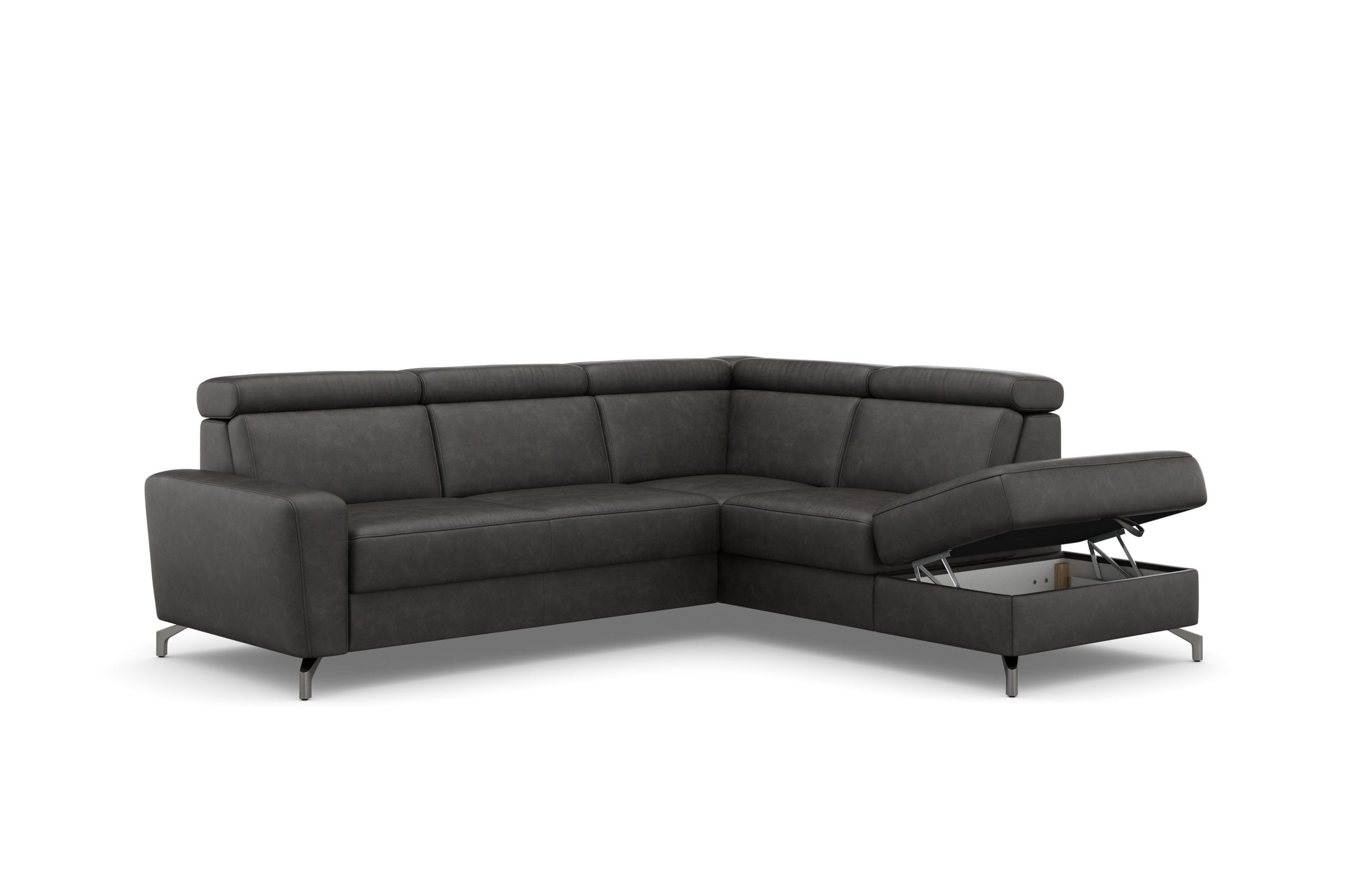 sit&more Ecksofa »Scarlett L-Form«, inklusive Kopfteilverstellung, wahlweise mit Bettfunktion, Bettkasten