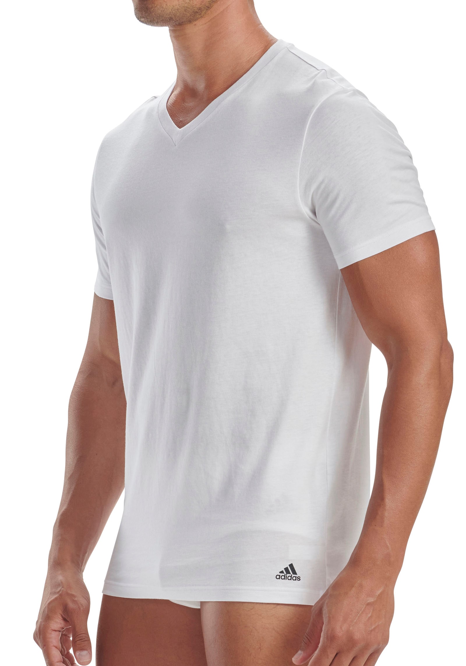 Cotton Shirt »V-Neck Aktiv | adidas V-Ausschitt Shirt Sportswear Pack«, (Packung, mit Unterhemd 3 3er BAUR St.),