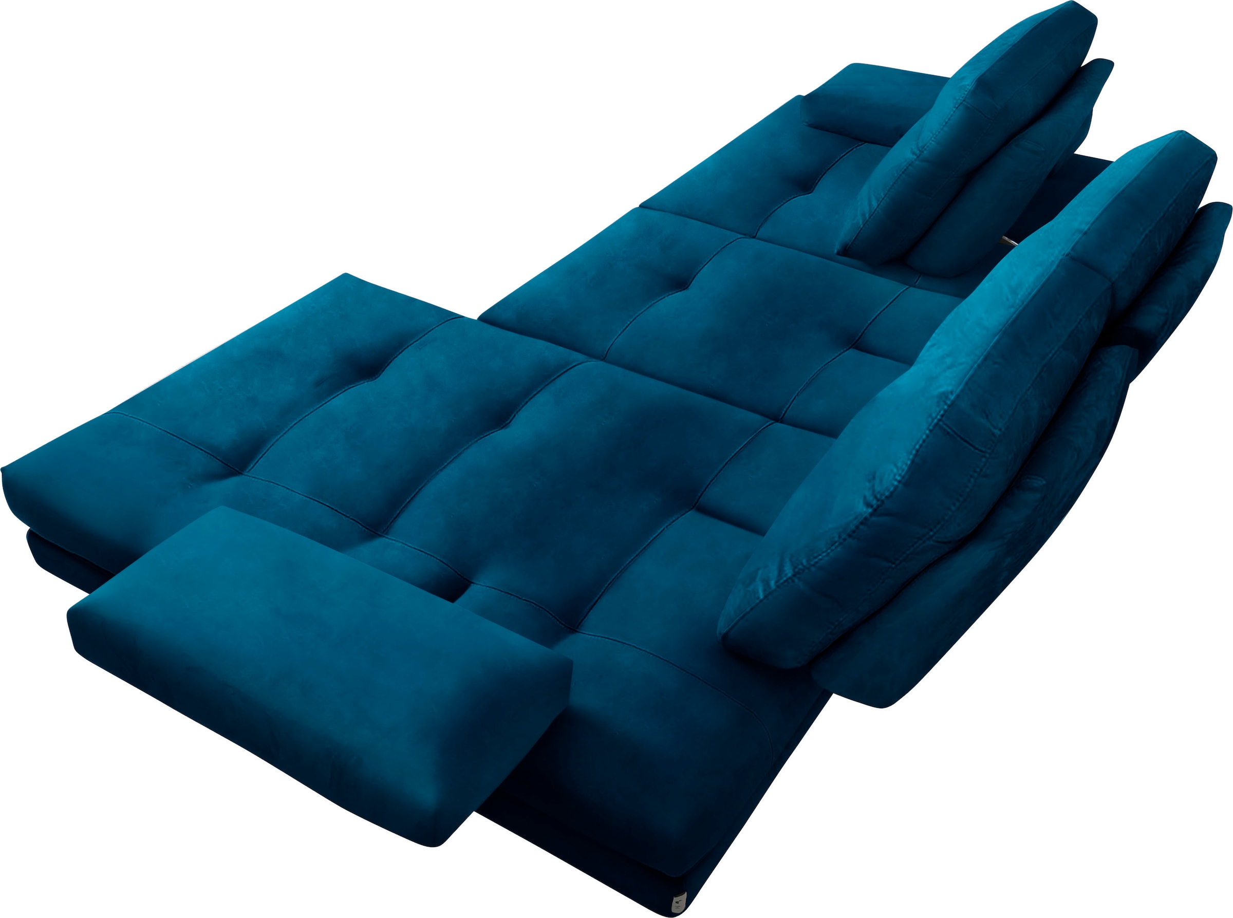 CALIA ITALIA Ecksofa »Toby Wing, L-Form, Designsofa mit sensationellem Sitzkomfort«, inklusive Sitztiefenverstellung, Füße in chrom glänzend