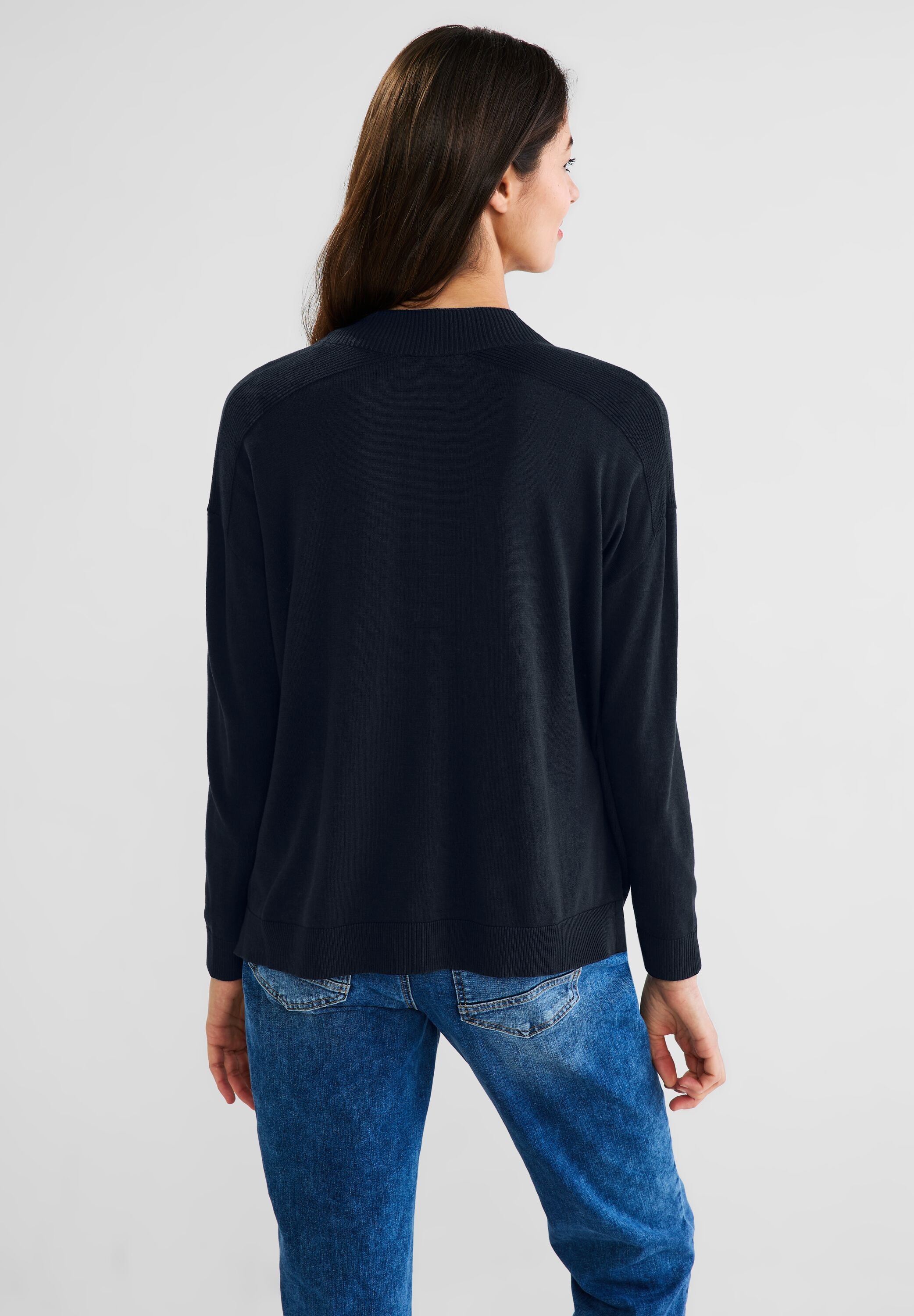 STREET ONE Strickjacke, aus softem Materialmix