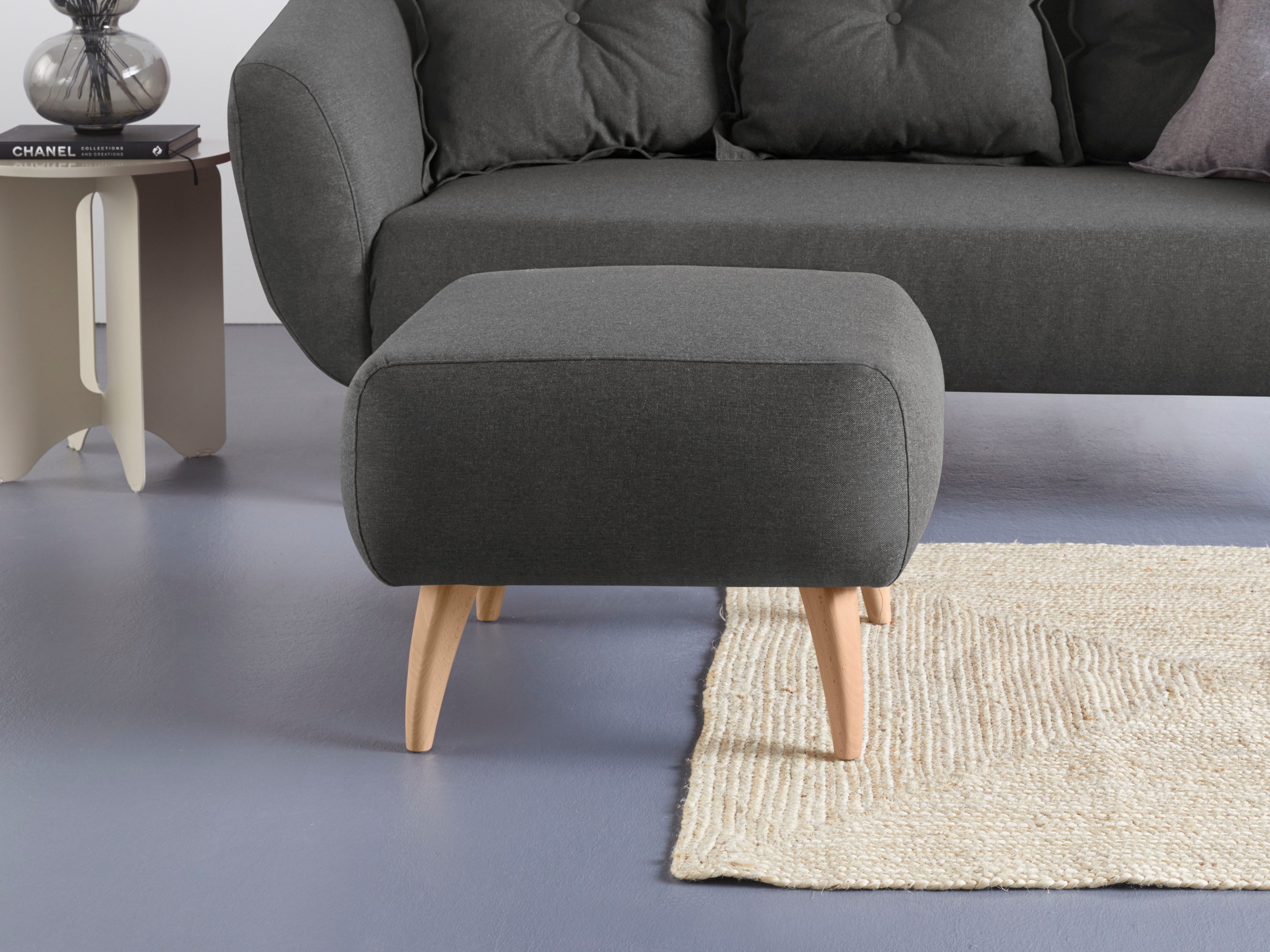 Home affaire Hocker »Baggio« mit Holzfüßen