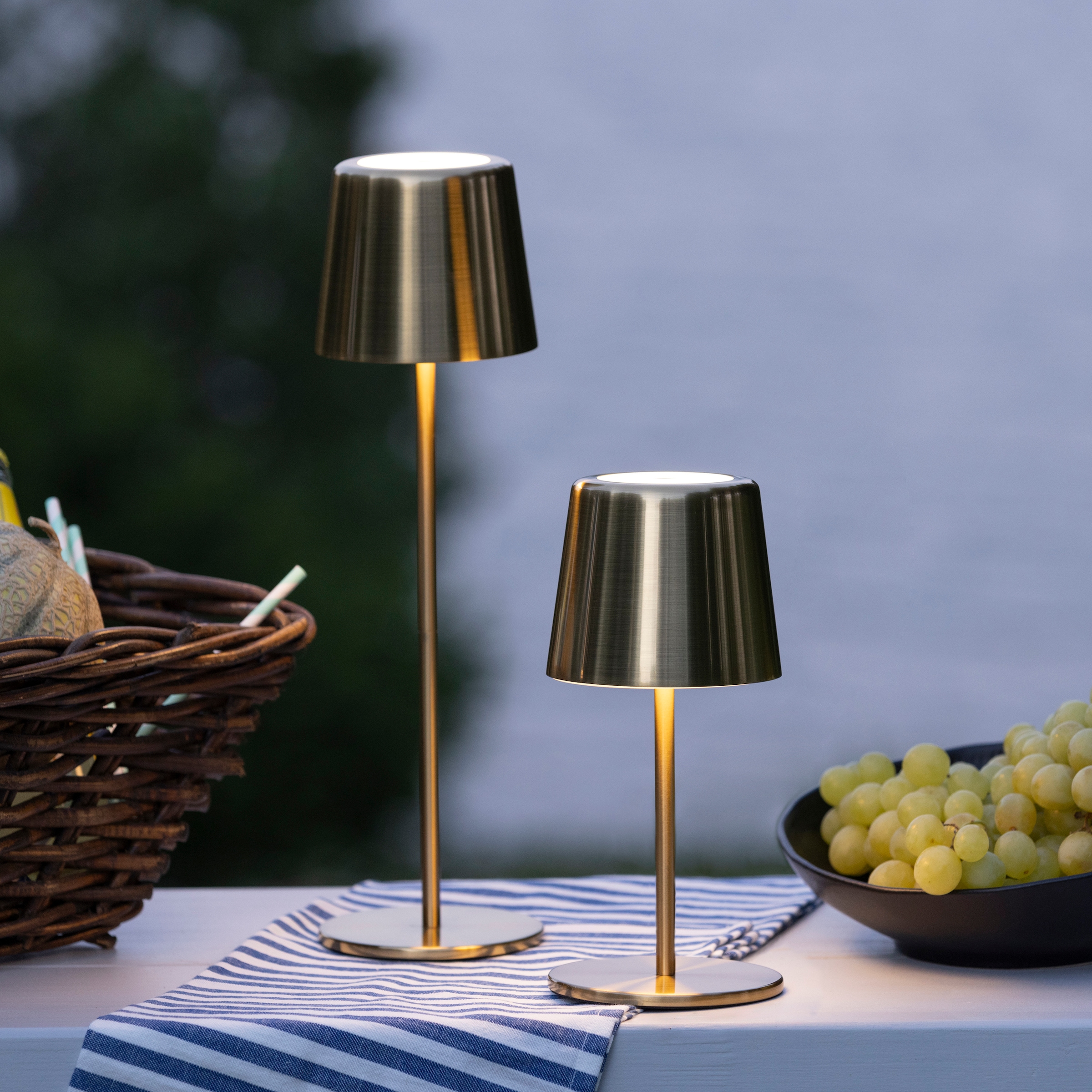 Brilliant LED Tischleuchte »Xaana«, Akku, 37 cm, 300 lm, 3000-6500 K, dimmbar, Metall, Kaami Premium