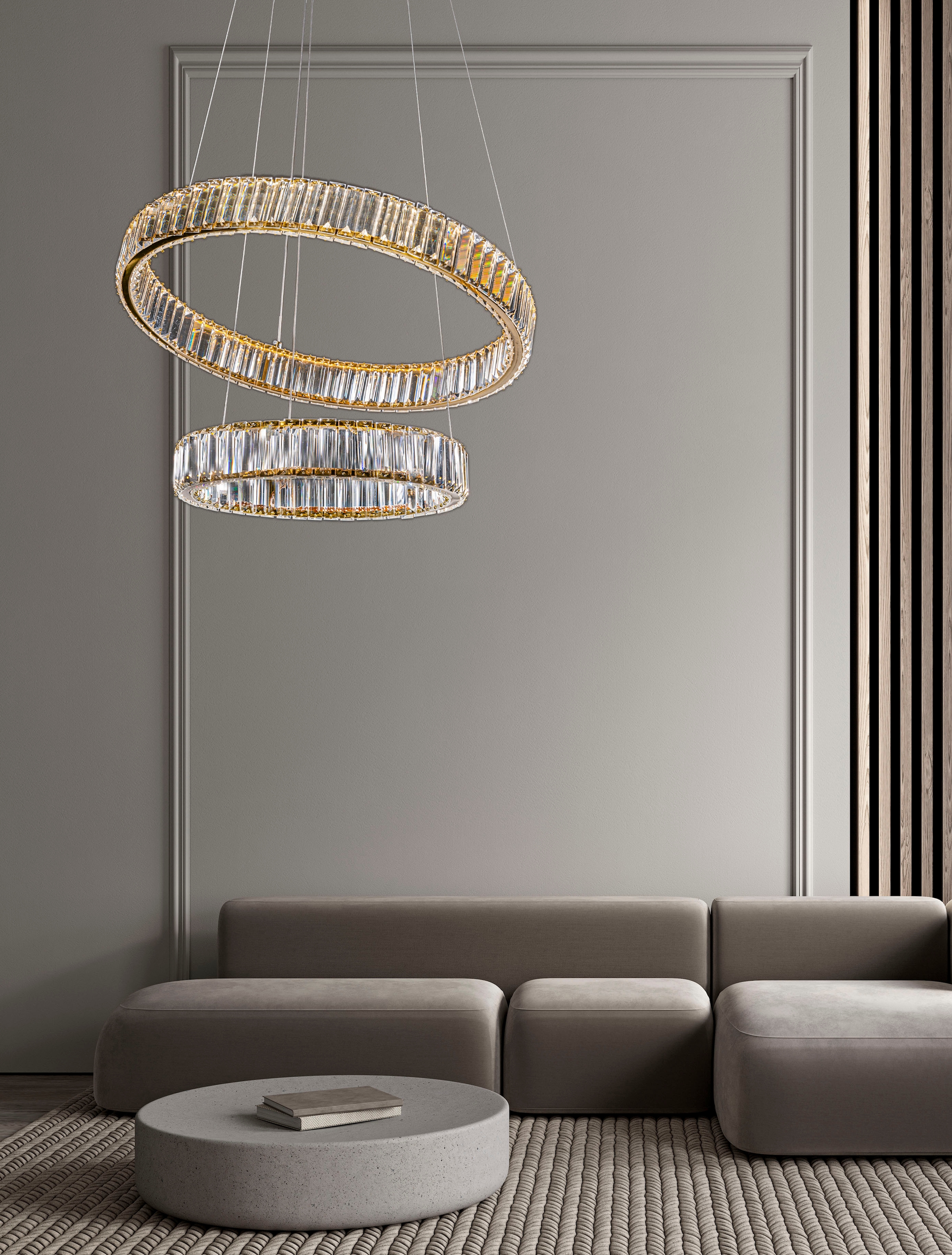 Nova Luce LED-Hängeleuchte »AURELIA«, 2 flammig, Leuchtmittel LED-Modul | LED fest integriert