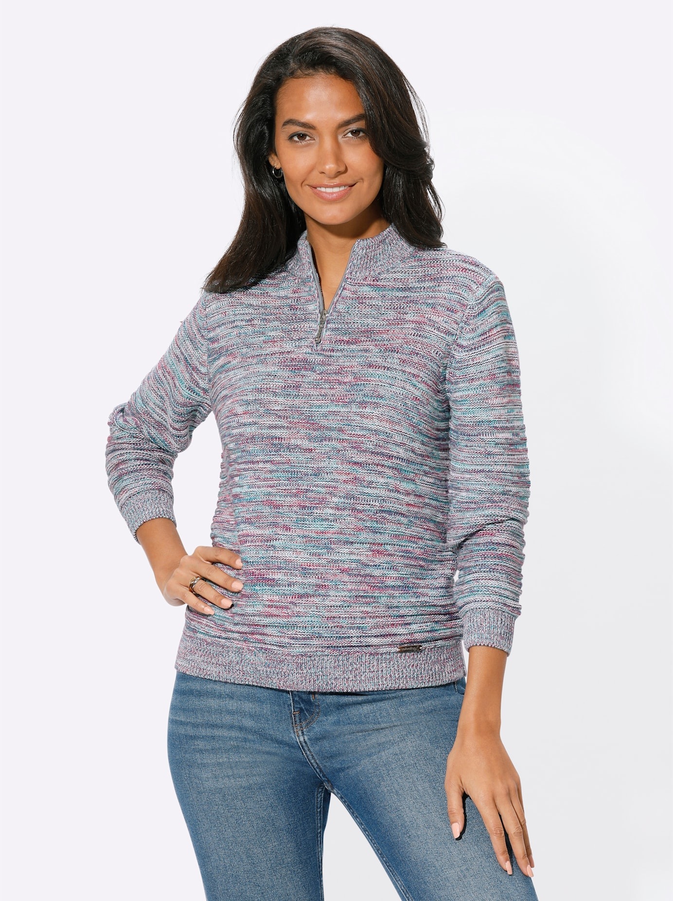 Casual Looks Stehkragenpullover »Pullover«