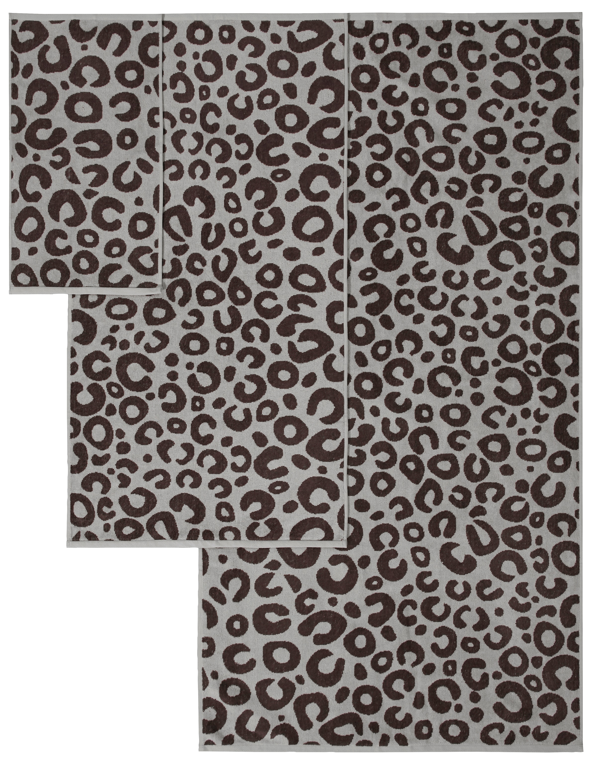 my home Handtuch Set »Anna Leopardmuster, 8-tlg Handtuch-Set, 100% Baumwolle«, Set, 8 tlg., Walkfrottee, Duschtücher, Handtücher und Gästetücher, weich, saugstark, modern, Leo