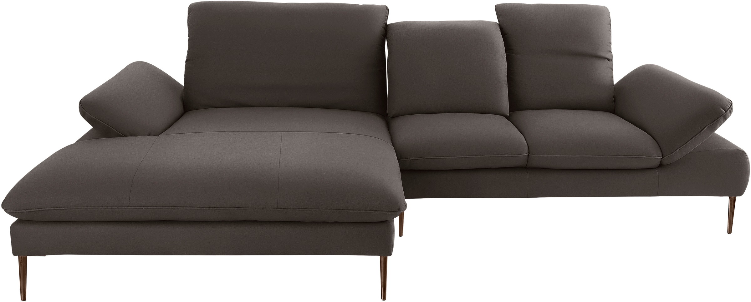 W.SCHILLIG Ecksofa »enjoy&MORE, Designsofa, bequem, zeitlos und elegant, L-Form«, Sitztiefenverstellung, Füße bronze pulverbeschichtet, Breite 310 cm