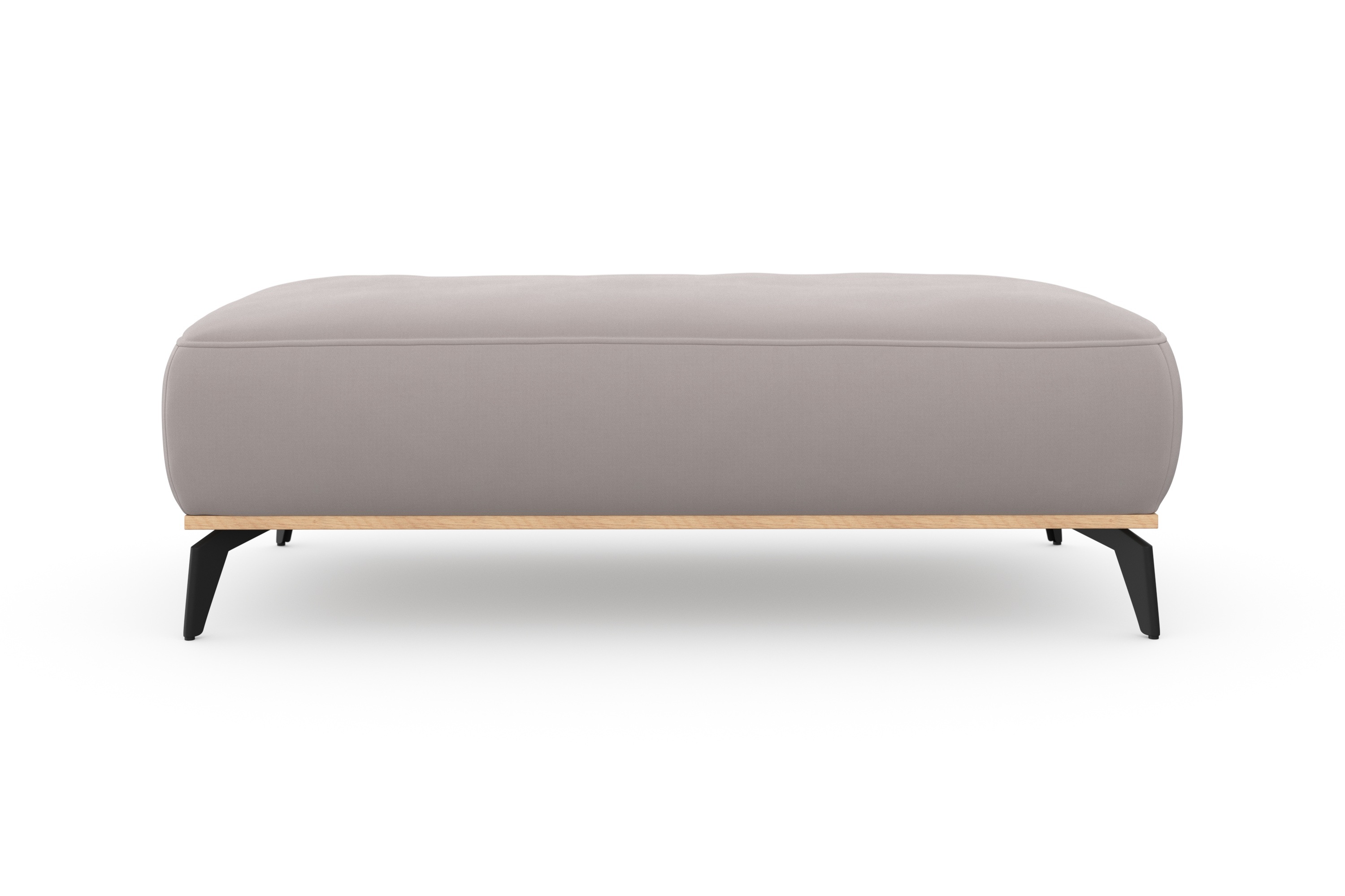 Thumbnail - PLACES OF STYLE Polsterhocker "Fjord" Mit einem Holzrahmen in Buche massiv eichefarbig, mit Füßen 15 cm hoch