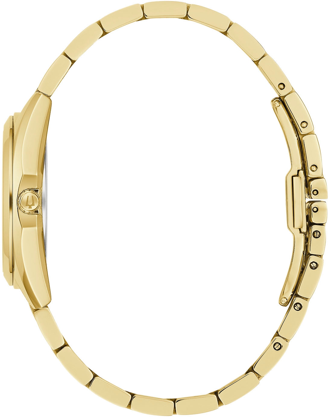 Bulova Quarzuhr, Armbanduhr, Damenuhr, Edelstahluhr, mit Diamanten, Saphirglas